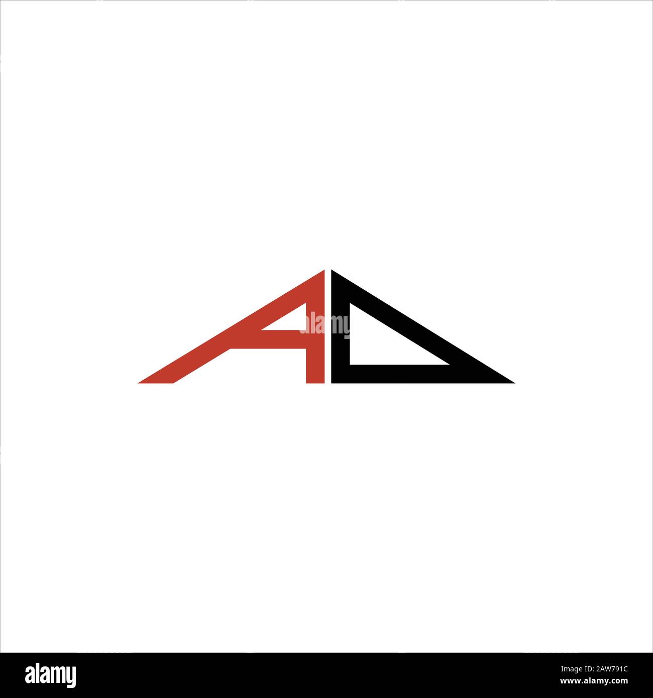 Modèle de conception initiale de lettre ad ou de logo da Illustration de Vecteur