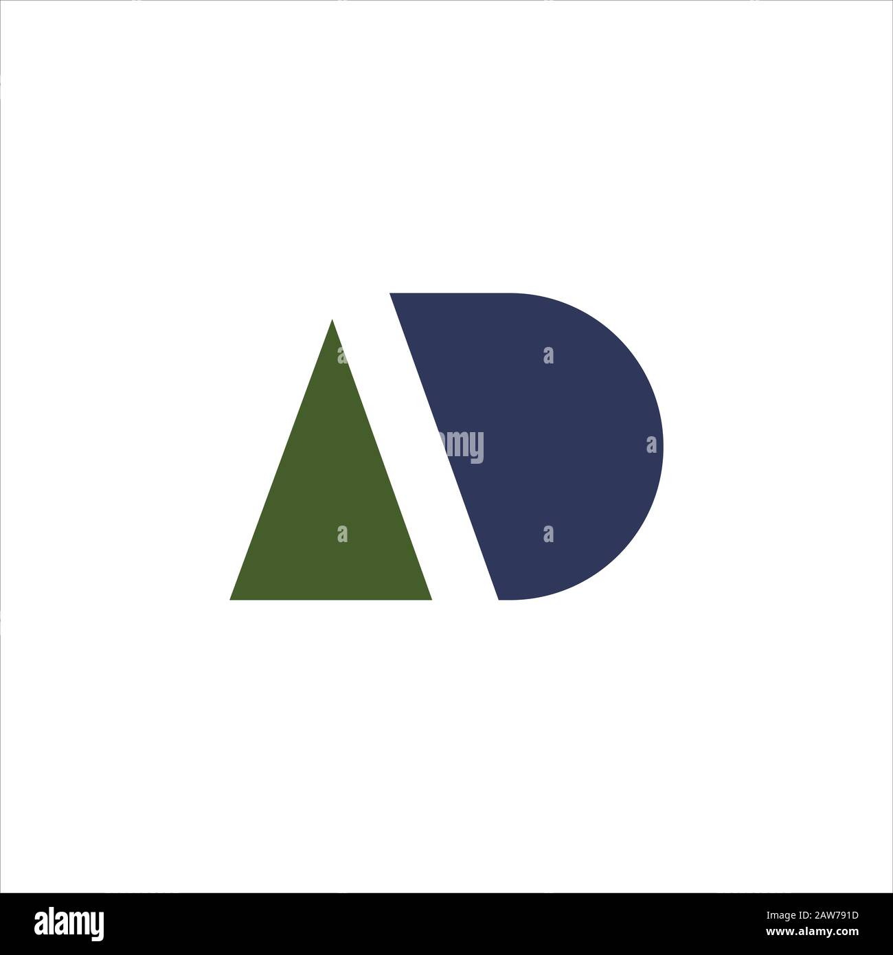 Modèle de conception initiale de lettre ad ou de logo da Illustration de Vecteur