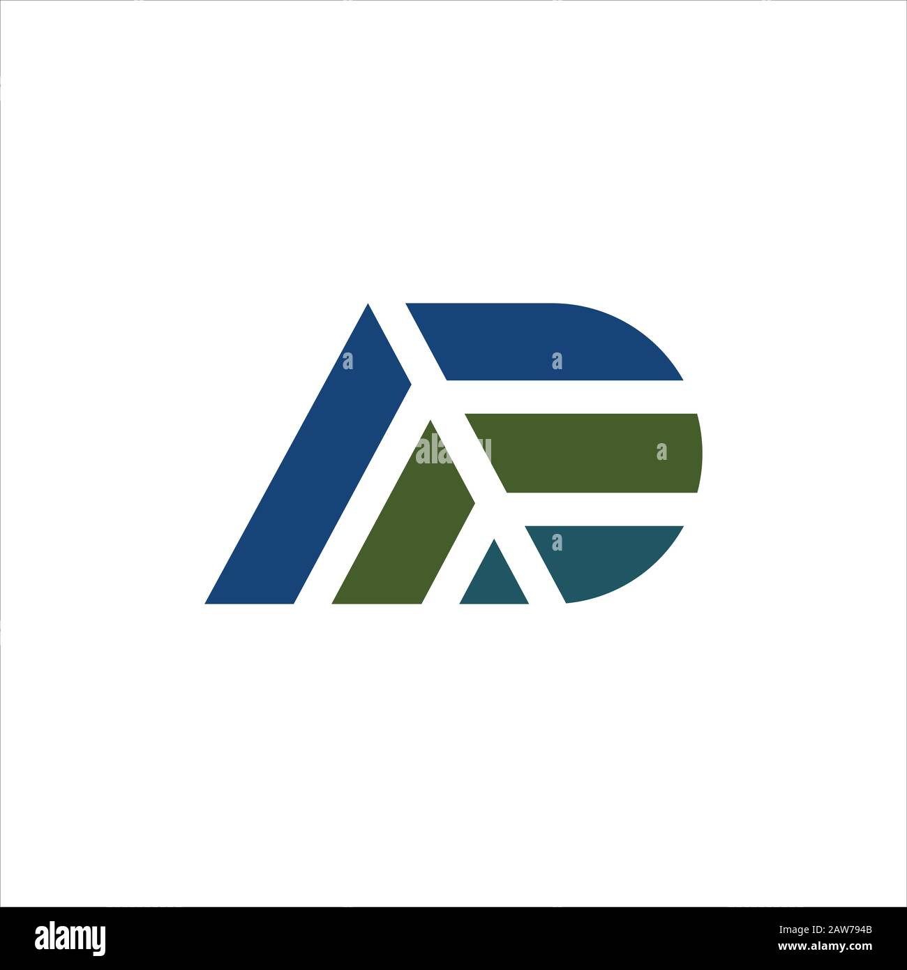 Modèle de conception initiale de lettre ad ou de logo da Illustration de Vecteur