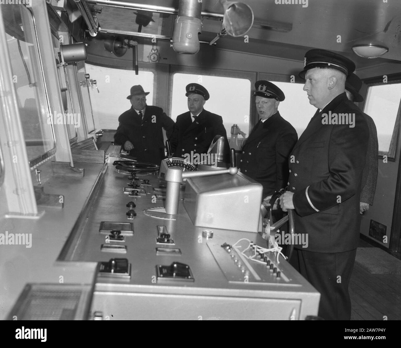 Mission Zaanlandse Shipbuilding me The Marsdiep durant les essais en mer, The Wheeler Date: 18 mars 1964 mots clés: Tests de navigation Nom de l'institution: Zaanlandse Scheepsbouwmaatschappij Banque D'Images