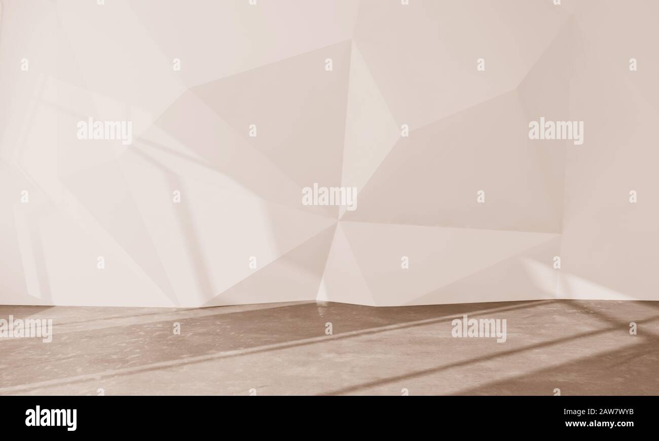 rendu tridimensionnel minimal de la paroi intérieure de la galerie Banque D'Images