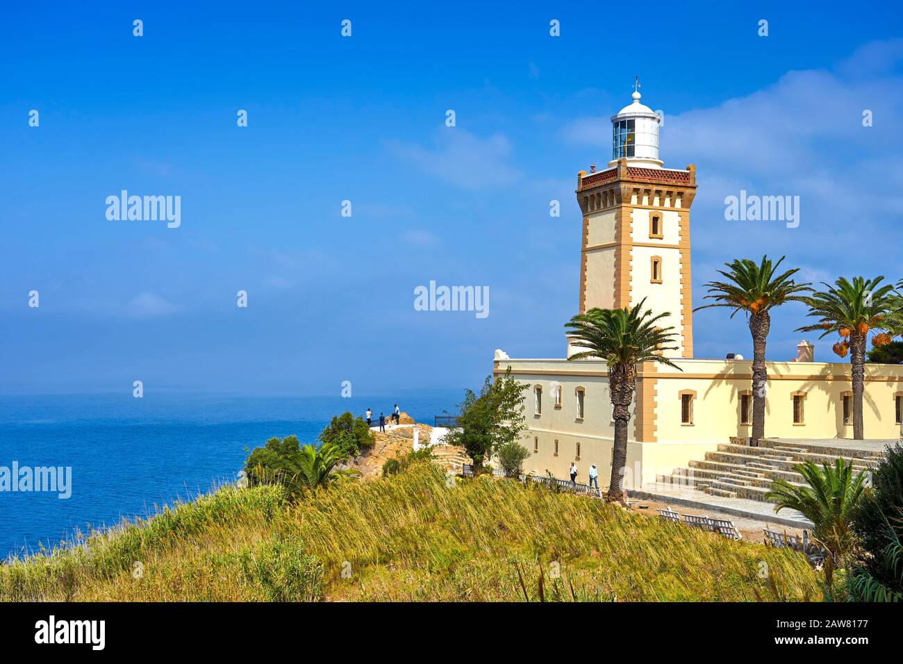 Phare Du Cap Spartel, Tanger, Maroc Banque D'Images