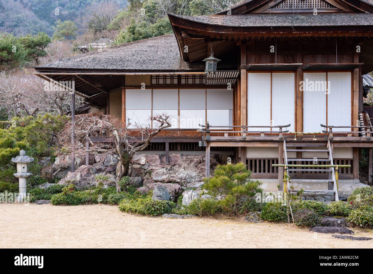 Maison japonaise traditionnelle dans un Kyoto. Banque D'Images