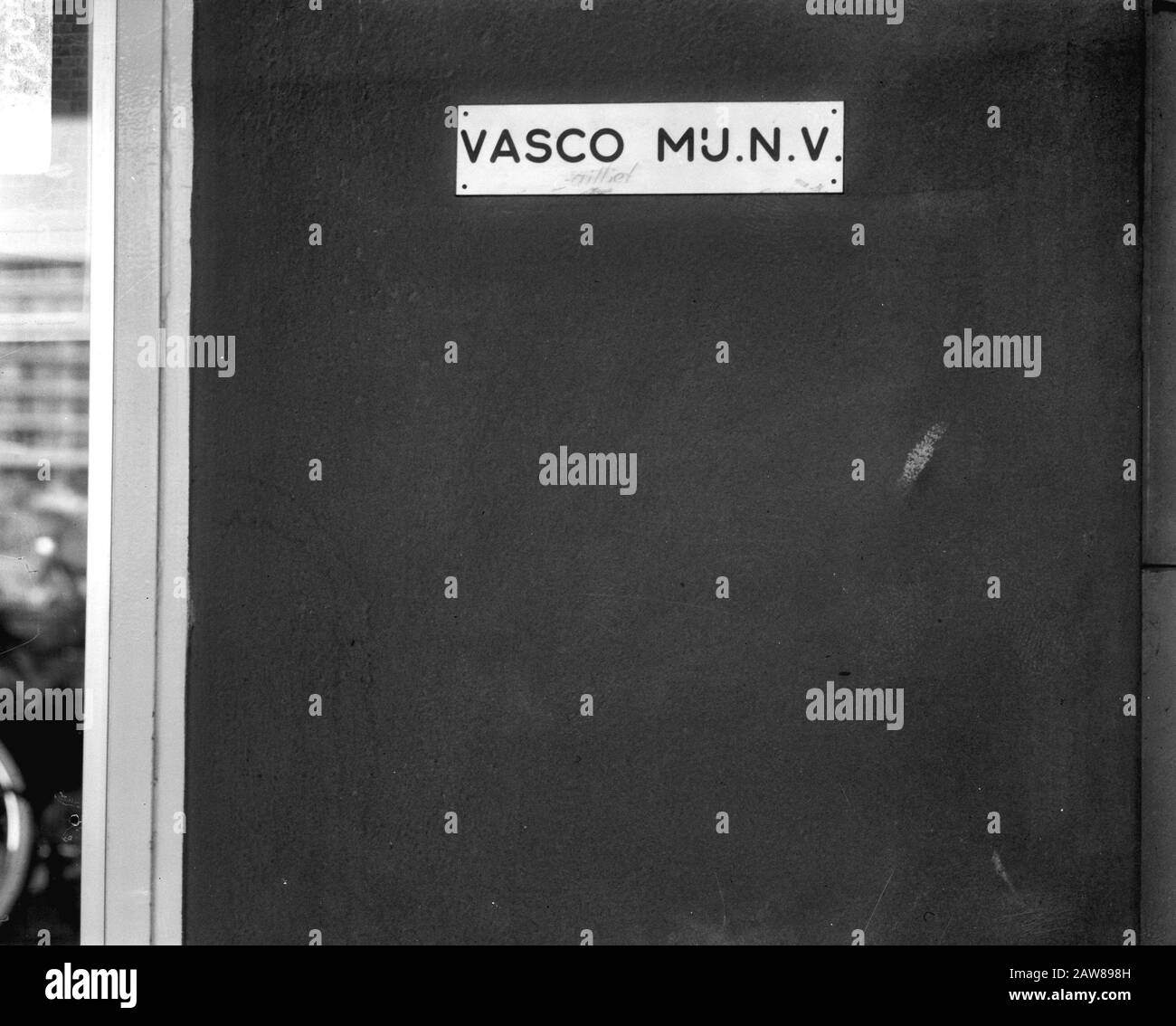 Vasco Me Nv Heerlen Place Signe Vasco Me. NV au premier étage Date: 14 novembre 1966 lieu: Heerlen, Limbourg mots clés: Enseignes, entreprises publiques Banque D'Images