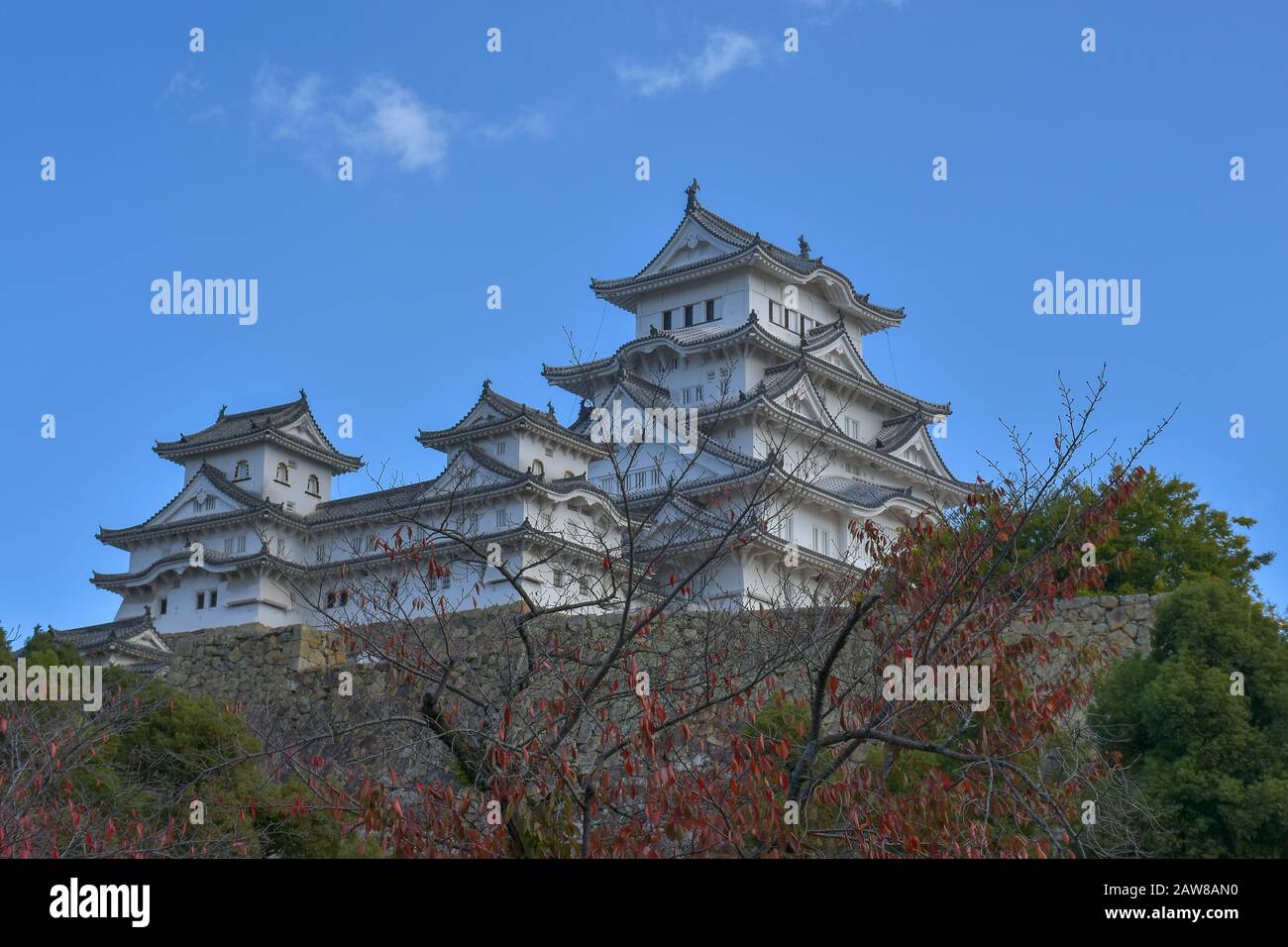 Château Himeji en automne, Japon Banque D'Images