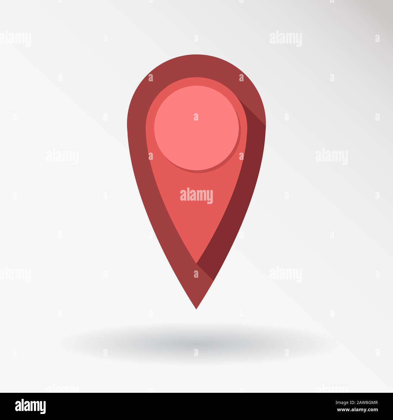 Emplacement, Icône Map Pin. Design plat et icône moderne. Illustration de Vecteur