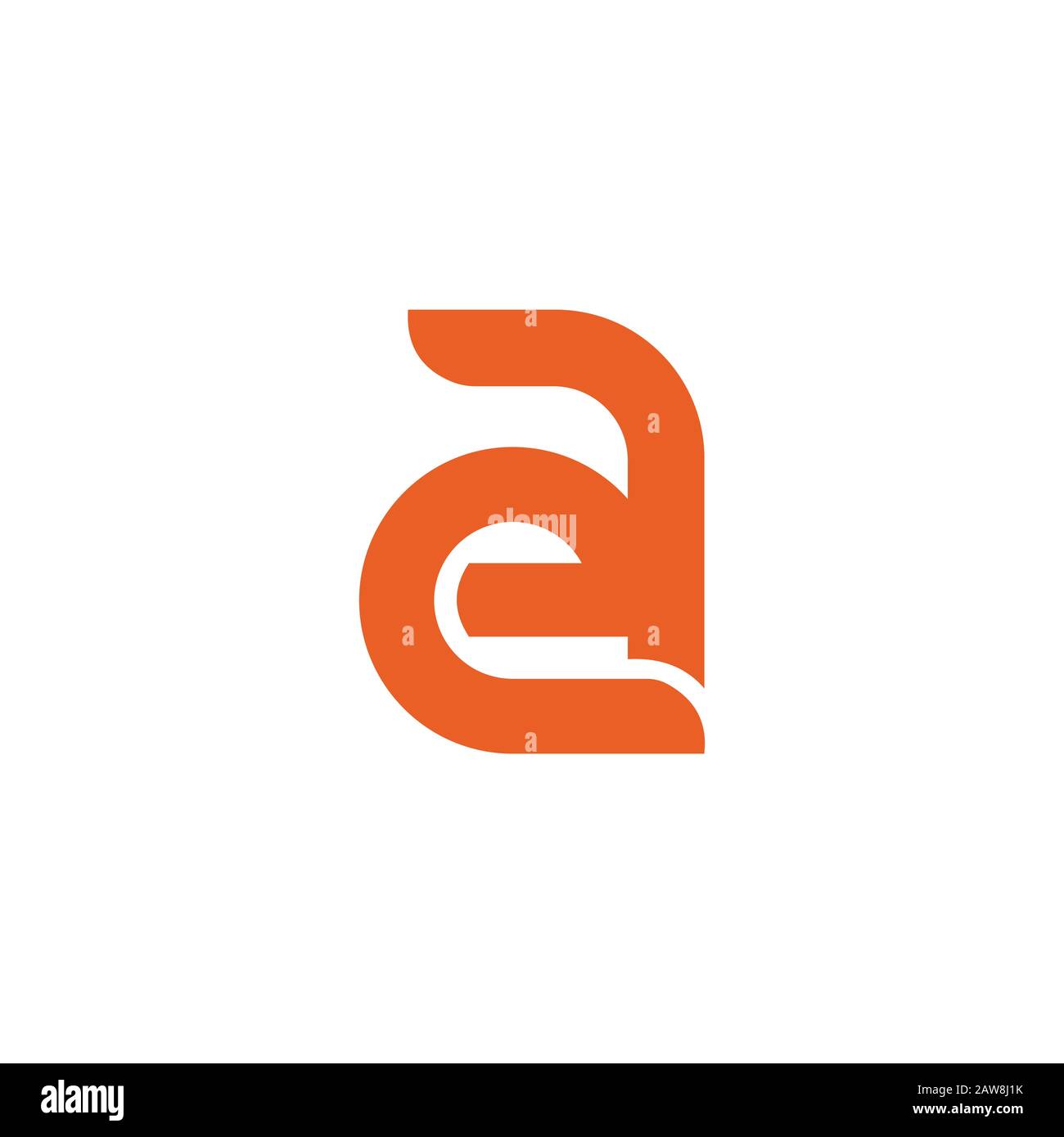 première lettre ae ou dessin vectoriel du logo ea Illustration de Vecteur