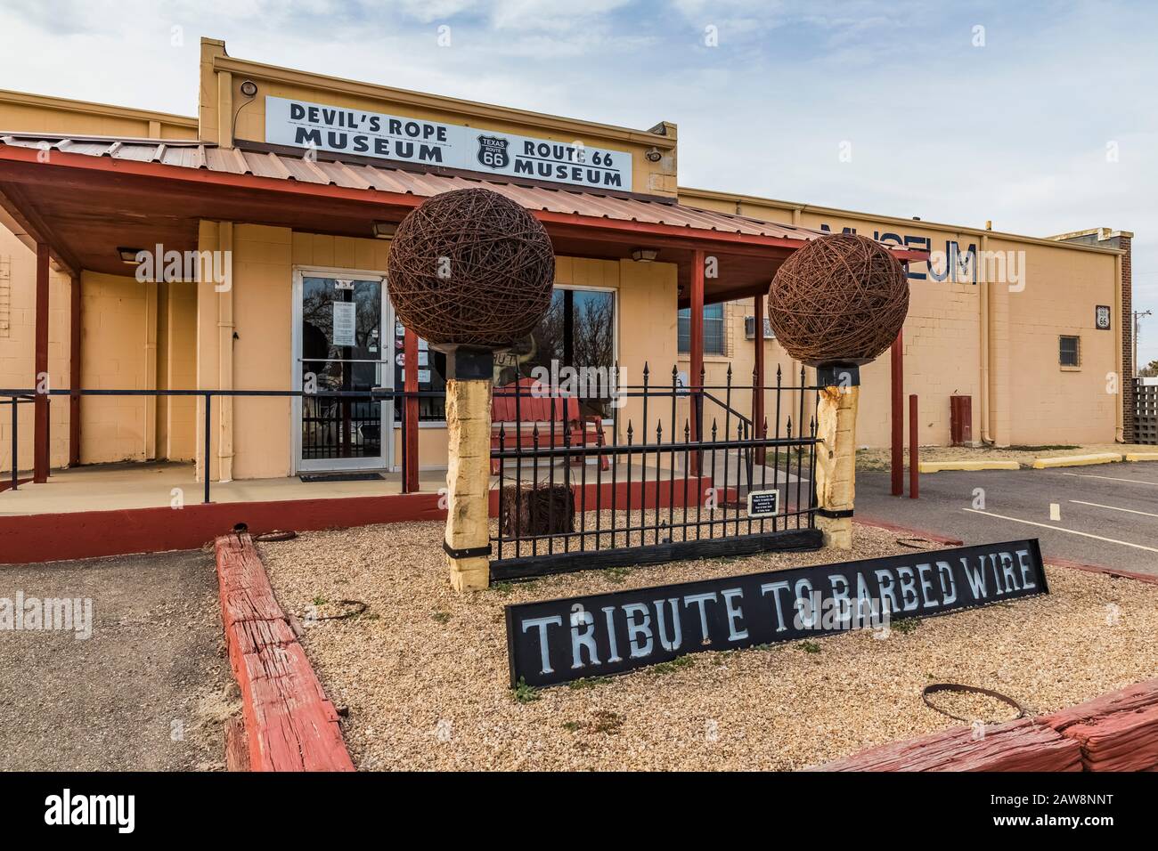 Devil's Rope Museum, une célébration de barbed Wire, le long de la route 66 à McLean, Texas, États-Unis [pas de libération de propriété; disponible pour licence éditoriale seulement] Banque D'Images