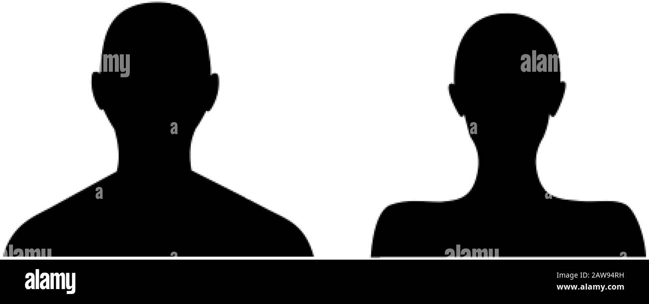 Avatar anonyme pour les femmes et les hommes. Silhouette de tête incognito  homme et femme Image Vectorielle Stock - Alamy