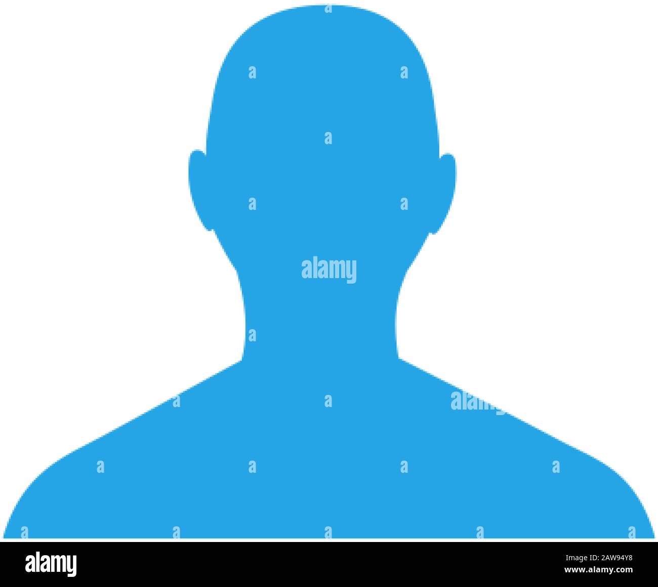 Avatar anonyme pour homme. Silhouette incognito homme tête Illustration de Vecteur