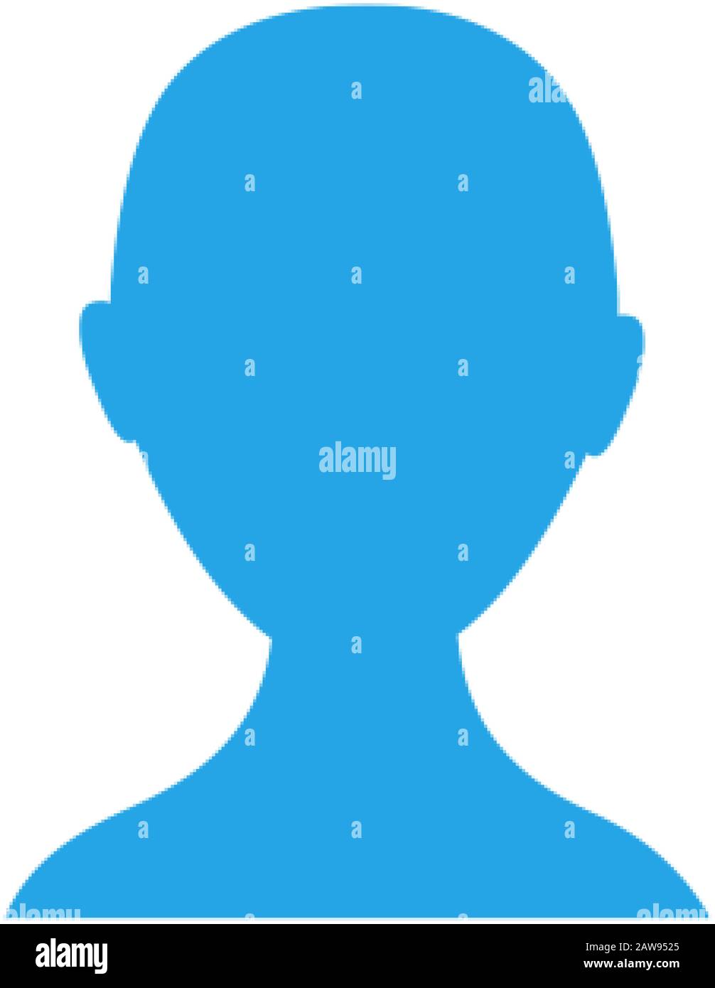 Avatar anonyme de visage neutre selon le sexe. Silhouette de tête incognito Illustration de Vecteur