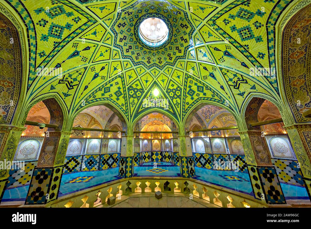 Maison de bain historique connue sous le nom de Sultan Amir Ahmed Bath, dans la ville de Kashan, en Iran Banque D'Images