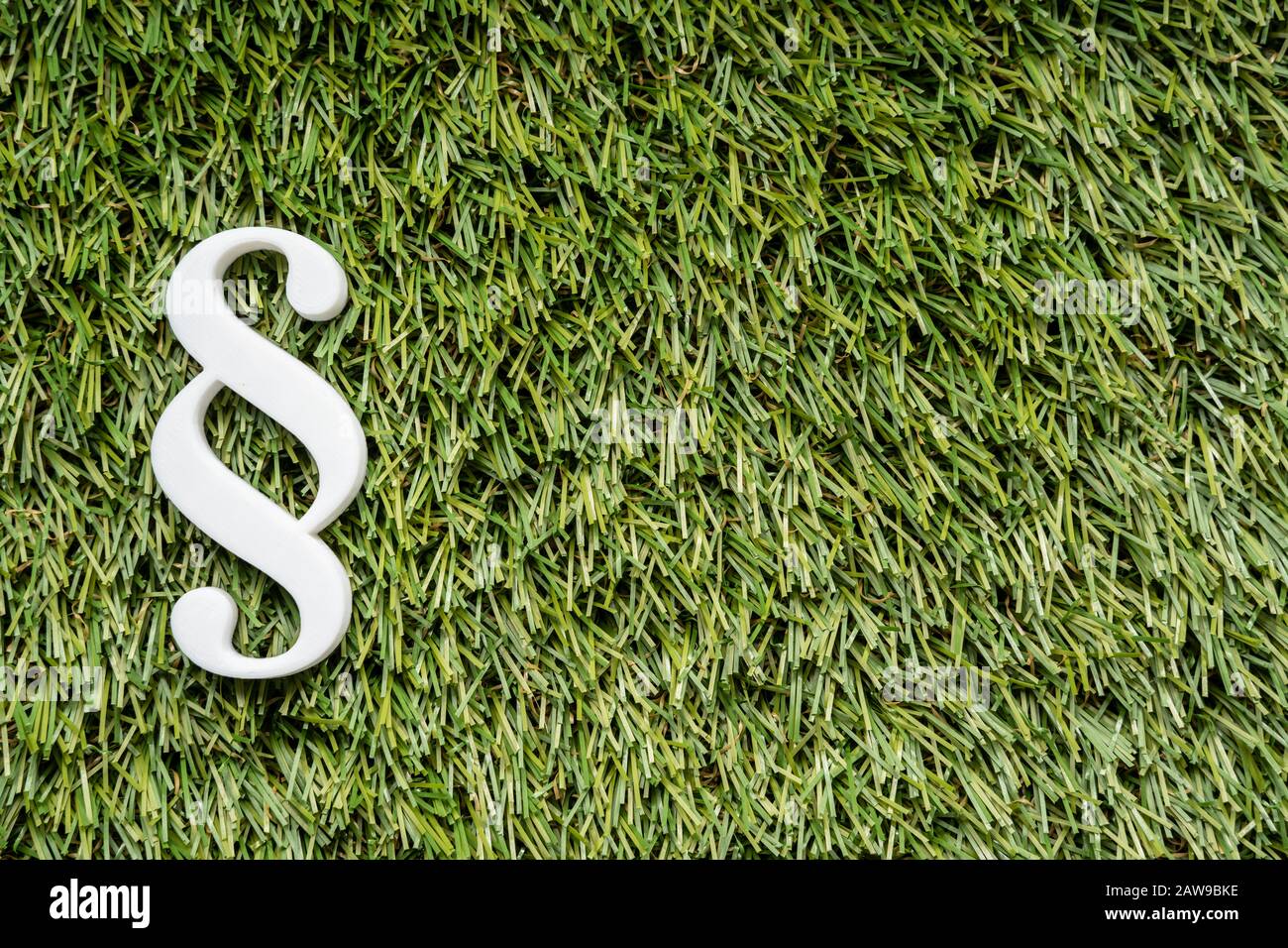 Photo Du Paragraphe Sign On Green Grass Lawn Banque D'Images