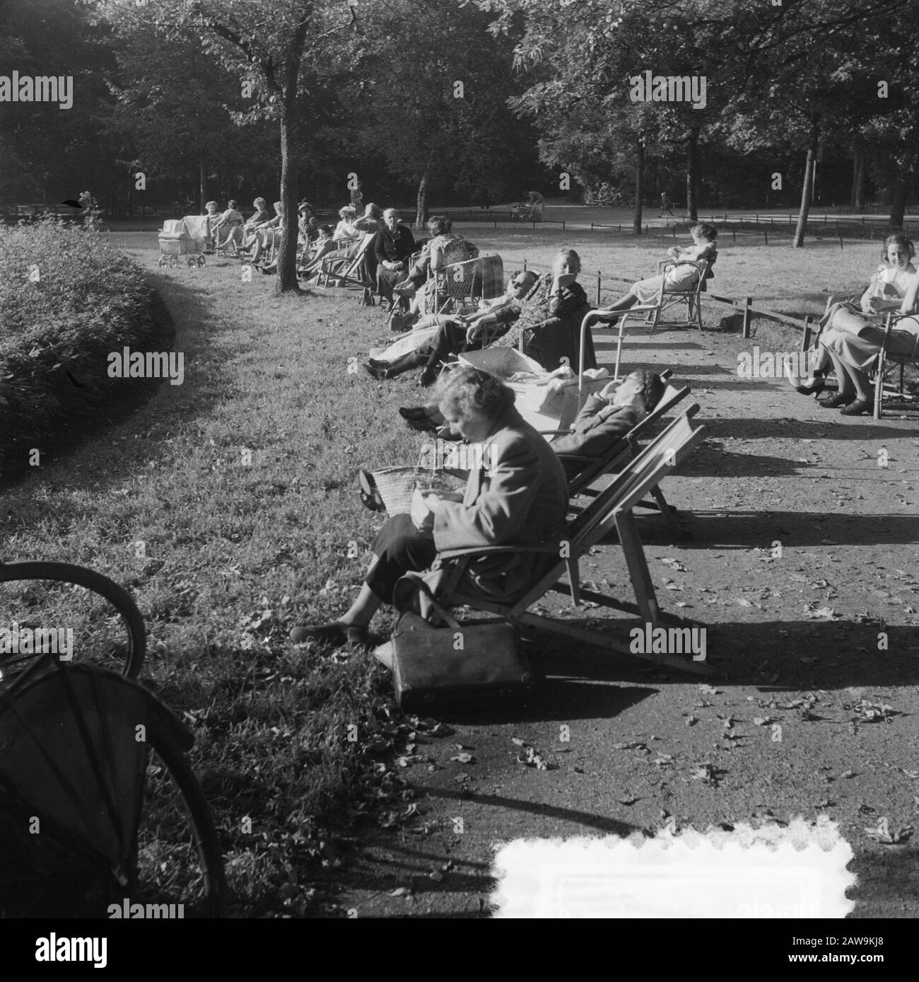 Fin D'Été À Vondelpark Date : 4 Octobre 1951 Lieu : Amsterdam, Noord-Holland, Vondelpark Banque D'Images