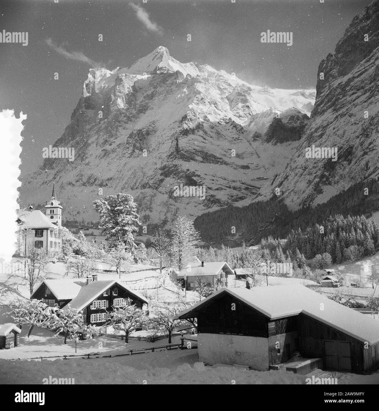 Visite royale à Grindelwald, photos de Grindelwald Date : 31 décembre 1953 lieu : Grindelwald mots clés : paysages Banque D'Images