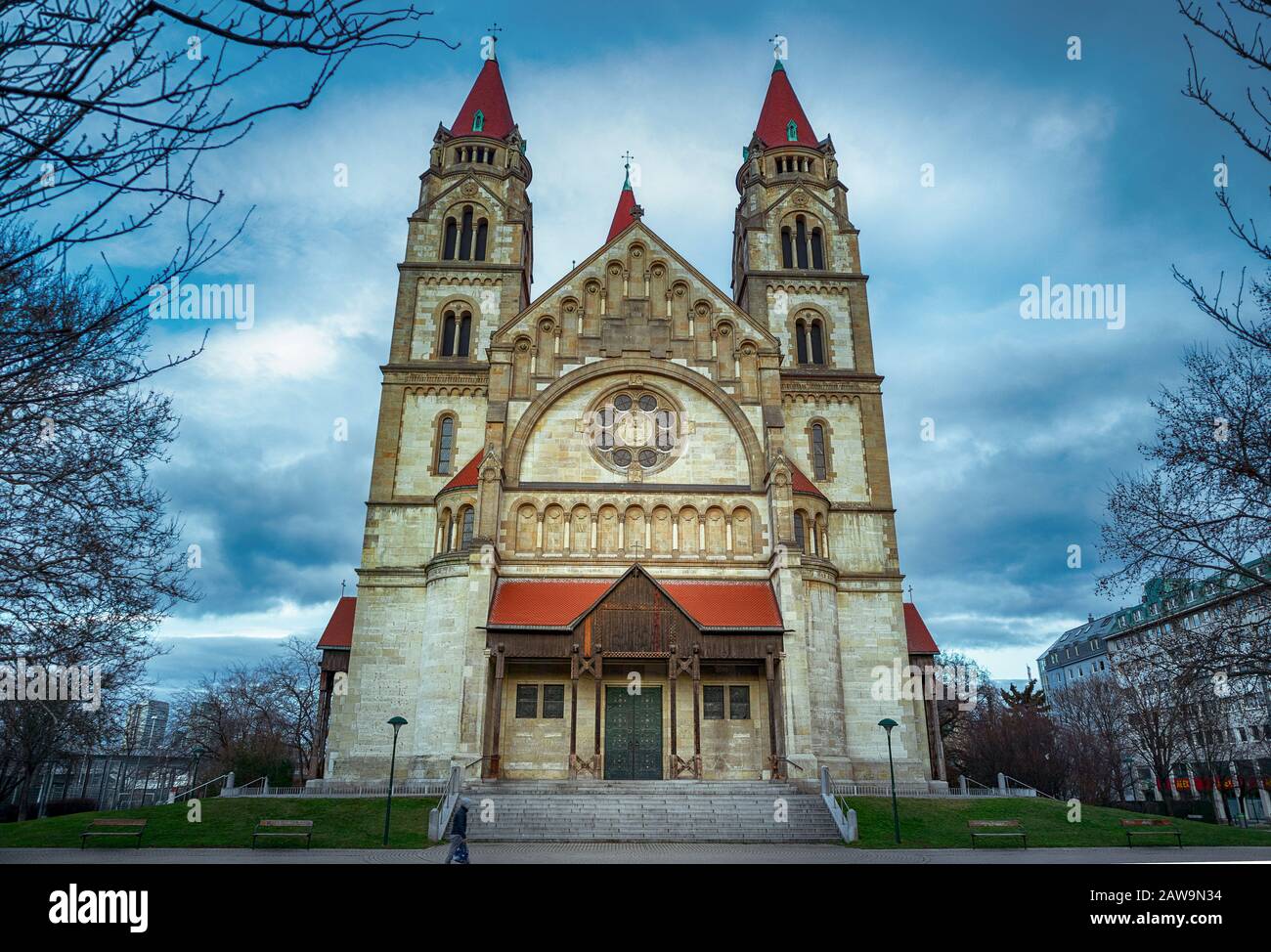 St. Église François d'Assise, Vienne. Aussi connu sous le nom de l'église du jubilé du Kaiser et de l'église du Mexique Banque D'Images