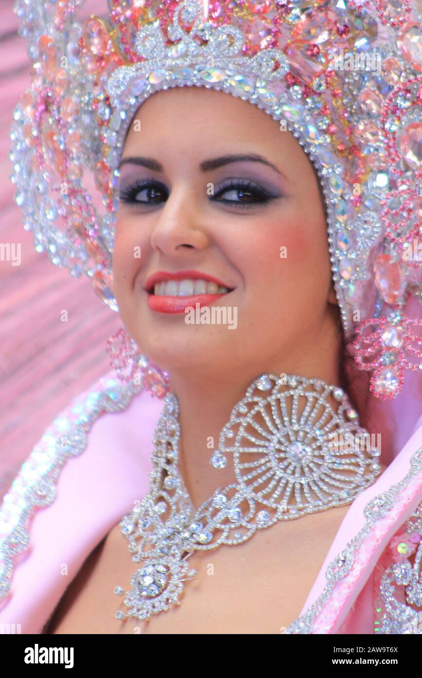 Participant au Carnaval de Santa Cruz, Tenerife Banque D'Images