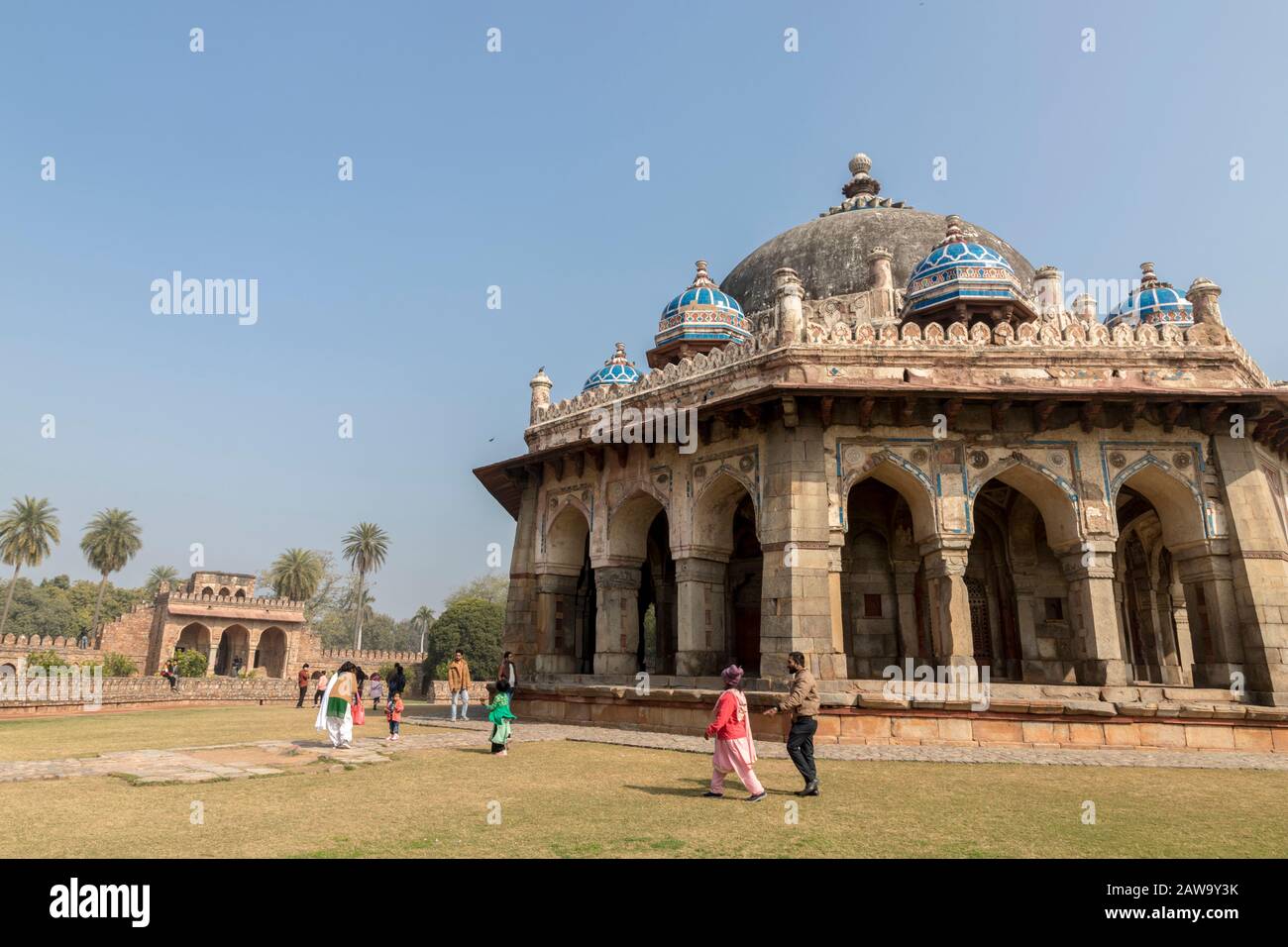 Delhi, Inde. La tombe De L'Isa Khan Niazi, qui fait partie du complexe Tombeau d'Humayun. Un Site Du Patrimoine Mondial Banque D'Images