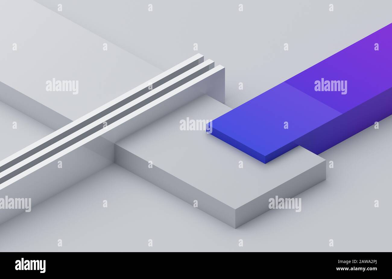 Rendu 3D abstrait, conception minimaliste moderne de l'arrière-plan Banque D'Images