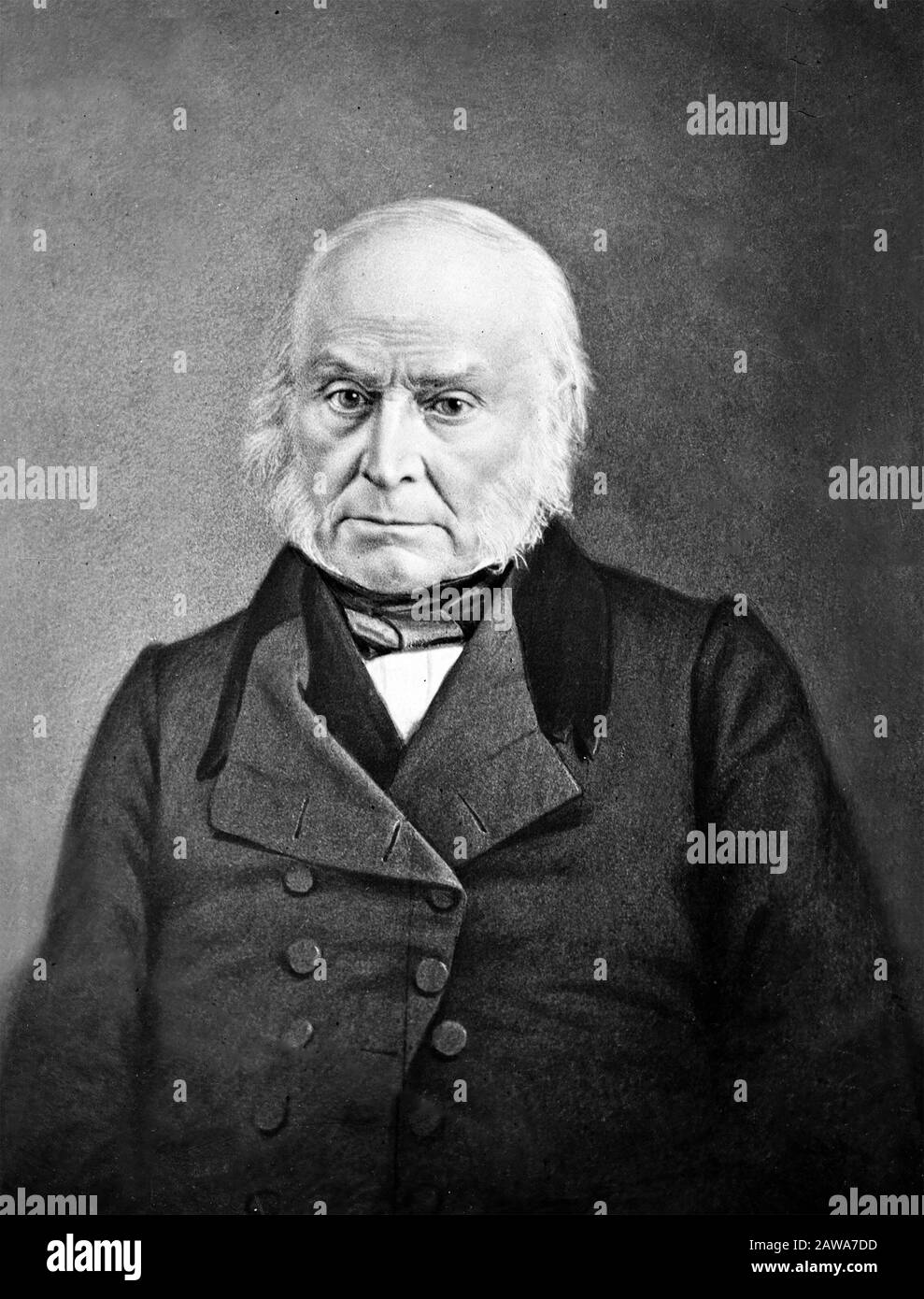John QUINCY ADAMS (1767-1848) homme d'État américain photographié par Matthew Brady dans les années 1840 Banque D'Images