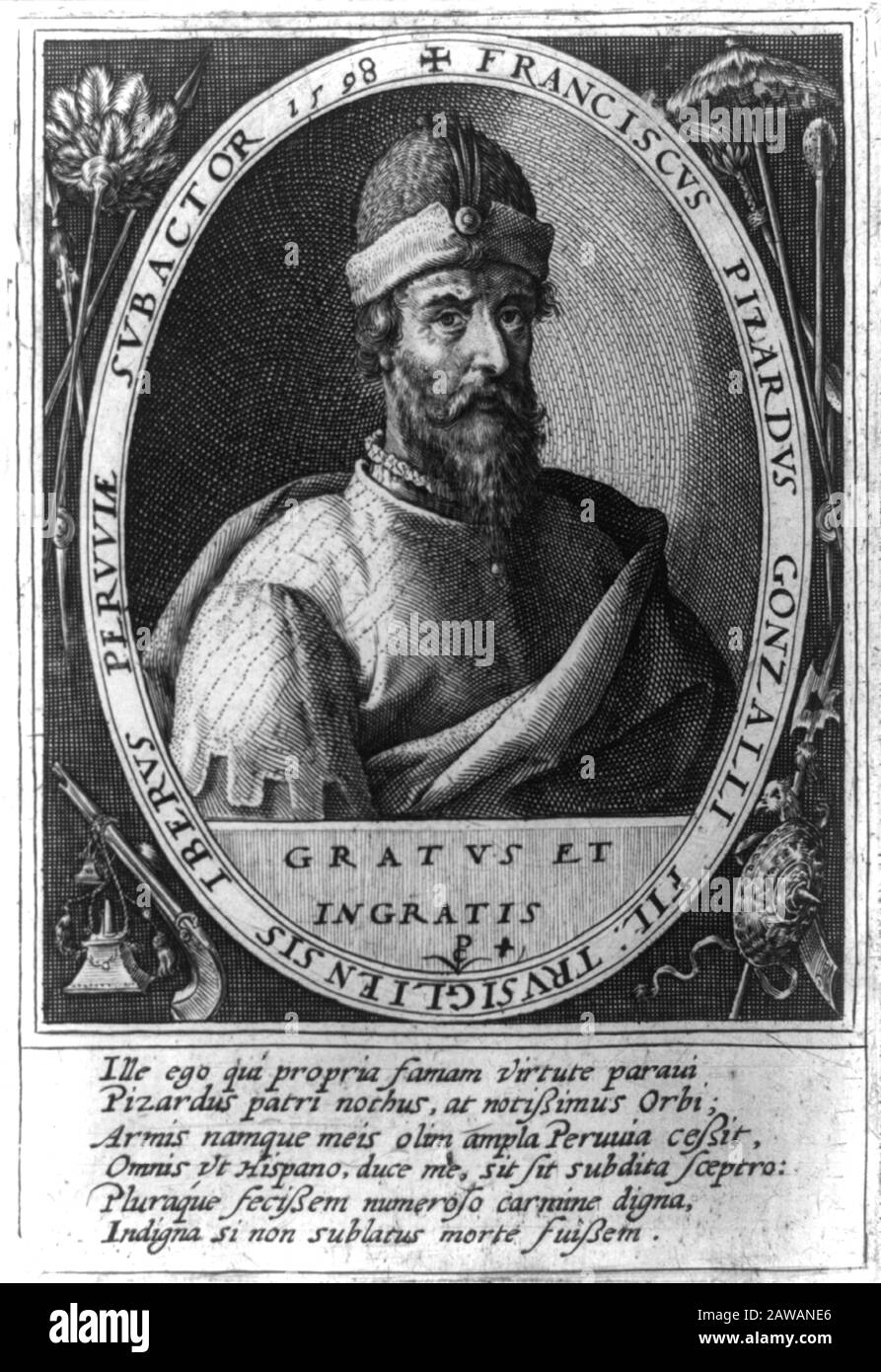 L'espagnol FRANCISCO PIZARRO González ( 1475 - 1541 ) , conquistador qui a conquis l'Empire Inca et fondé la ville de Lima au Pérou . - CONQUIST Banque D'Images