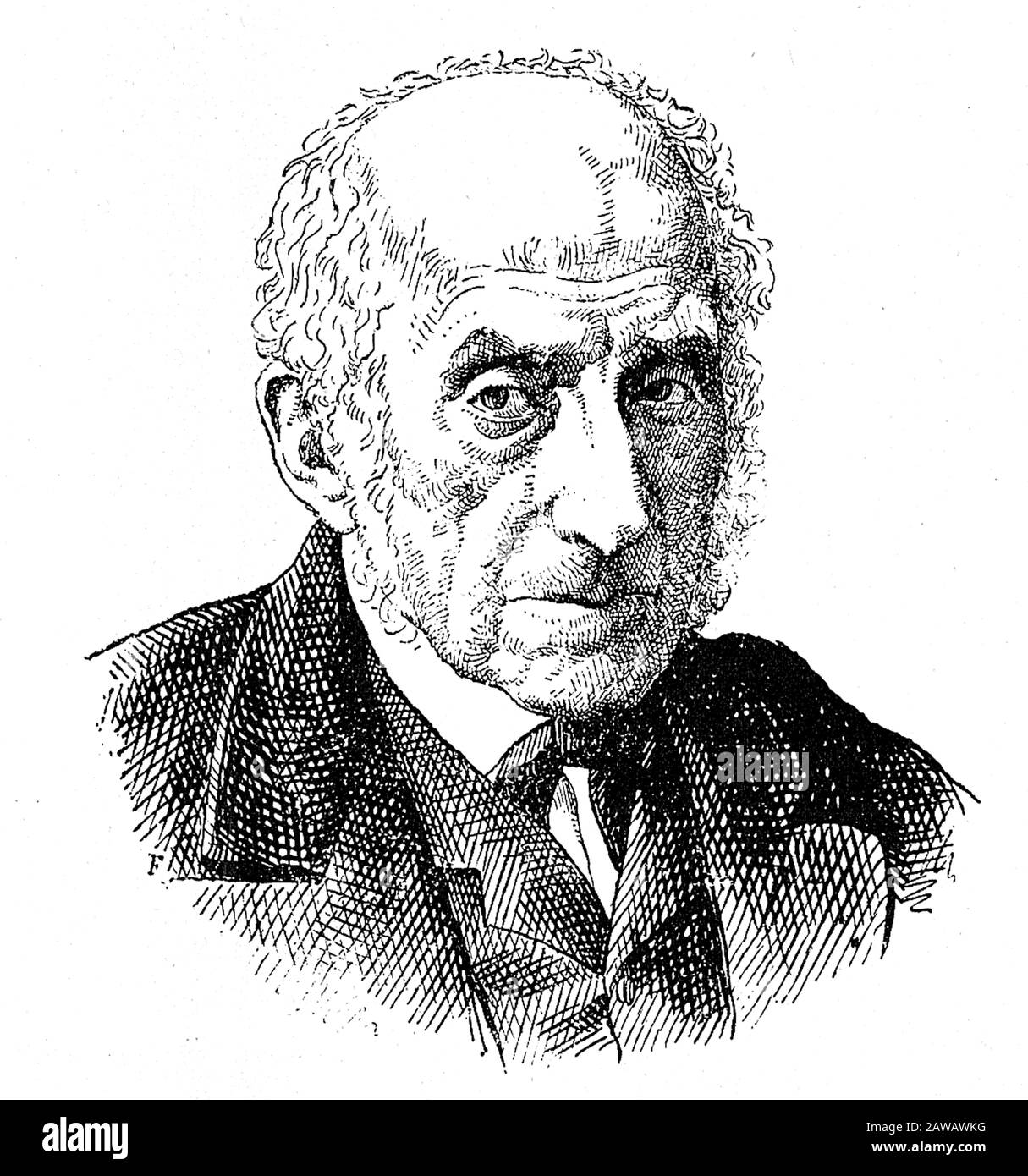 1873 , ITALIE : l'écrivain et poète italien ALESSANDRO MANZONI ( 1785 - 1873 ) . - POETA - POESIA - POÉSIE - SCRITTORE - LETTERATO - LITTÉRATURE - LETT Banque D'Images