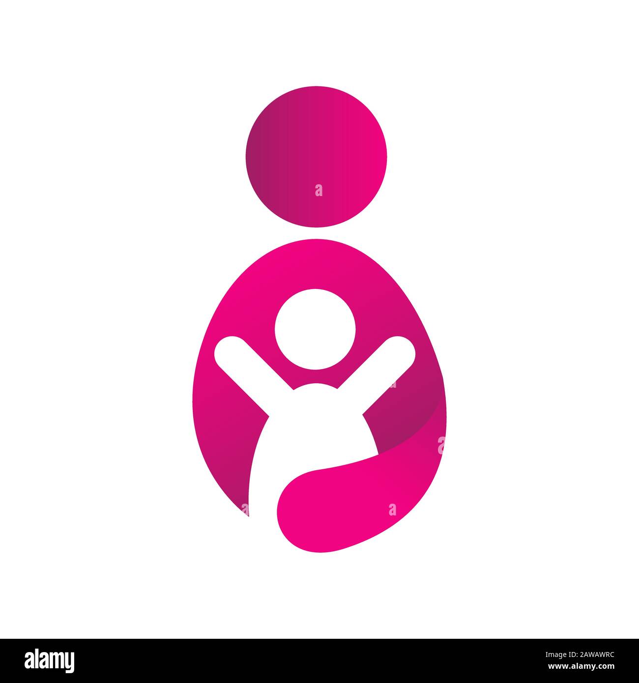 Maman Avec Amour Mere Et Bebe Logo Vecteur Concept Graphique Image Vectorielle Stock Alamy