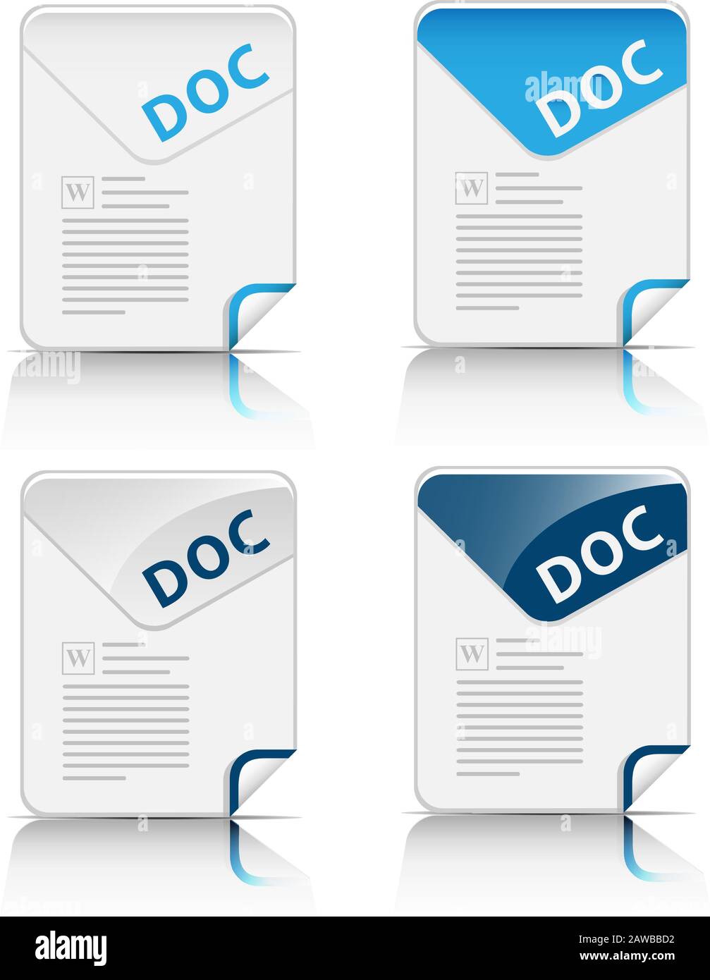 Design créatif et moderne de l'icône de type de fichier Illustration de Vecteur