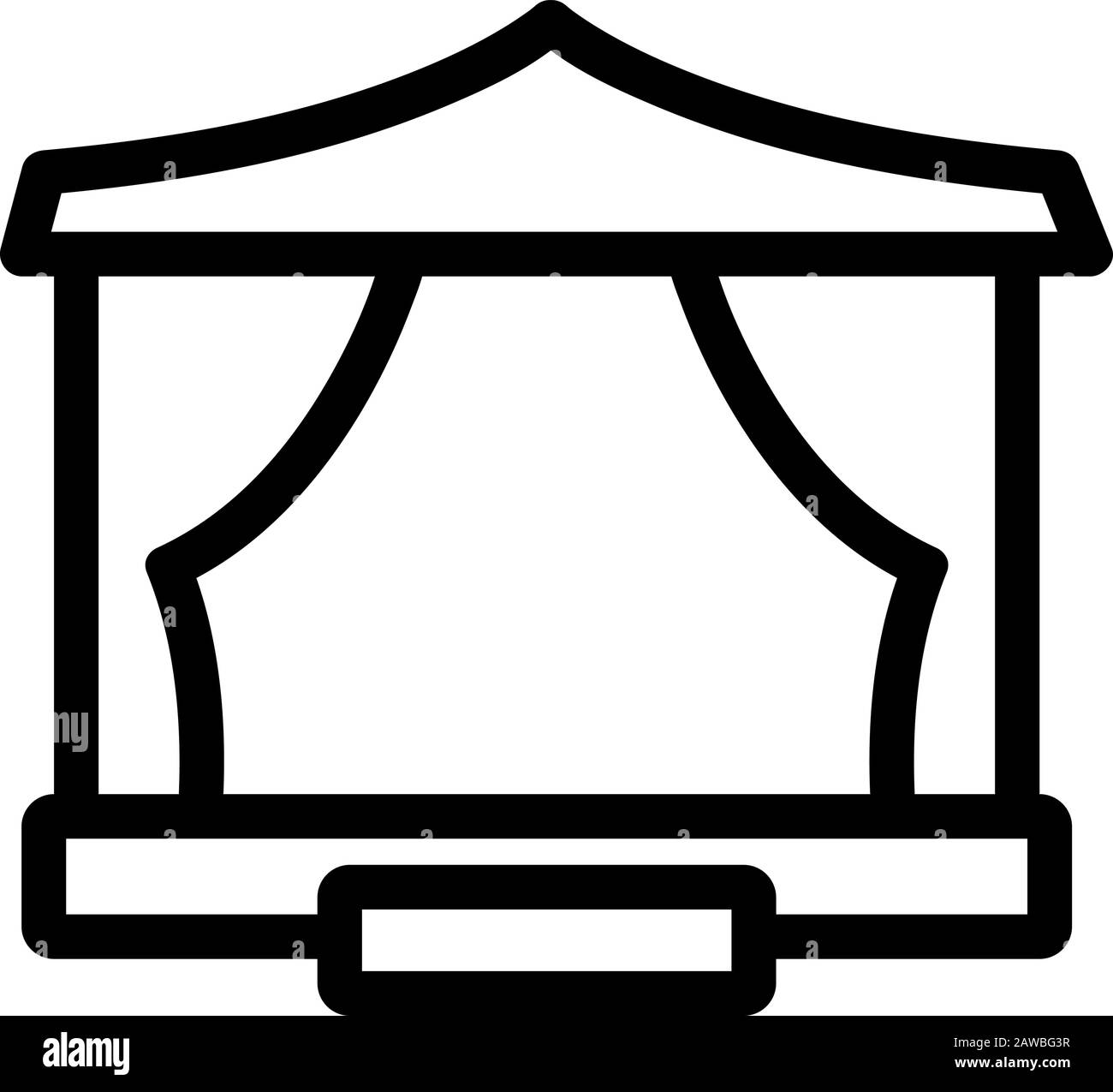 Vecteur de l'icône de la scène. Illustration symbole contour isolé Illustration de Vecteur Vecteur de l'icône de la scène. Illustration symbole contour isolé Illustration de Vecteur