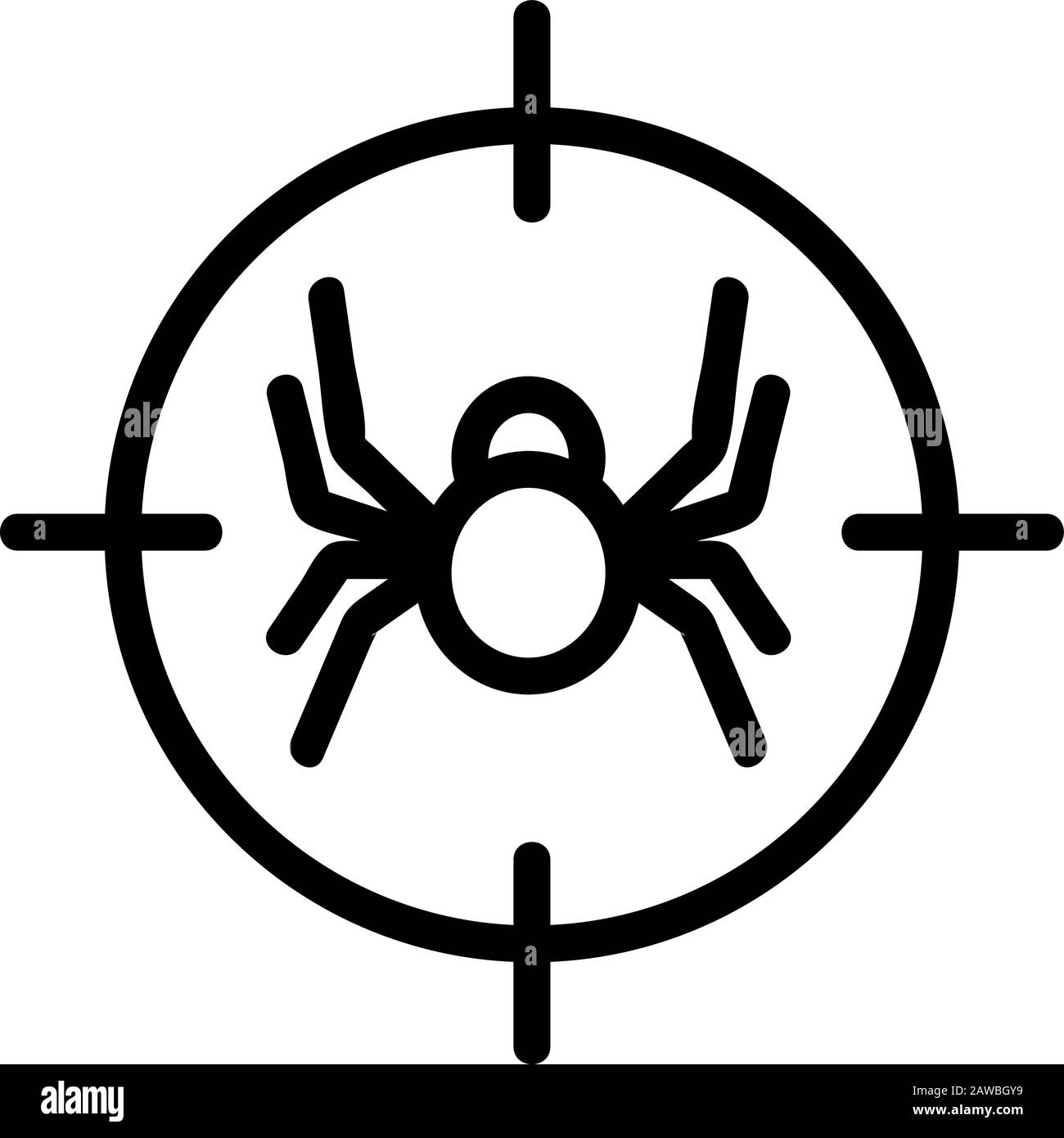 Icône araignée vecteur. Illustration symbole contour isolé Illustration de Vecteur