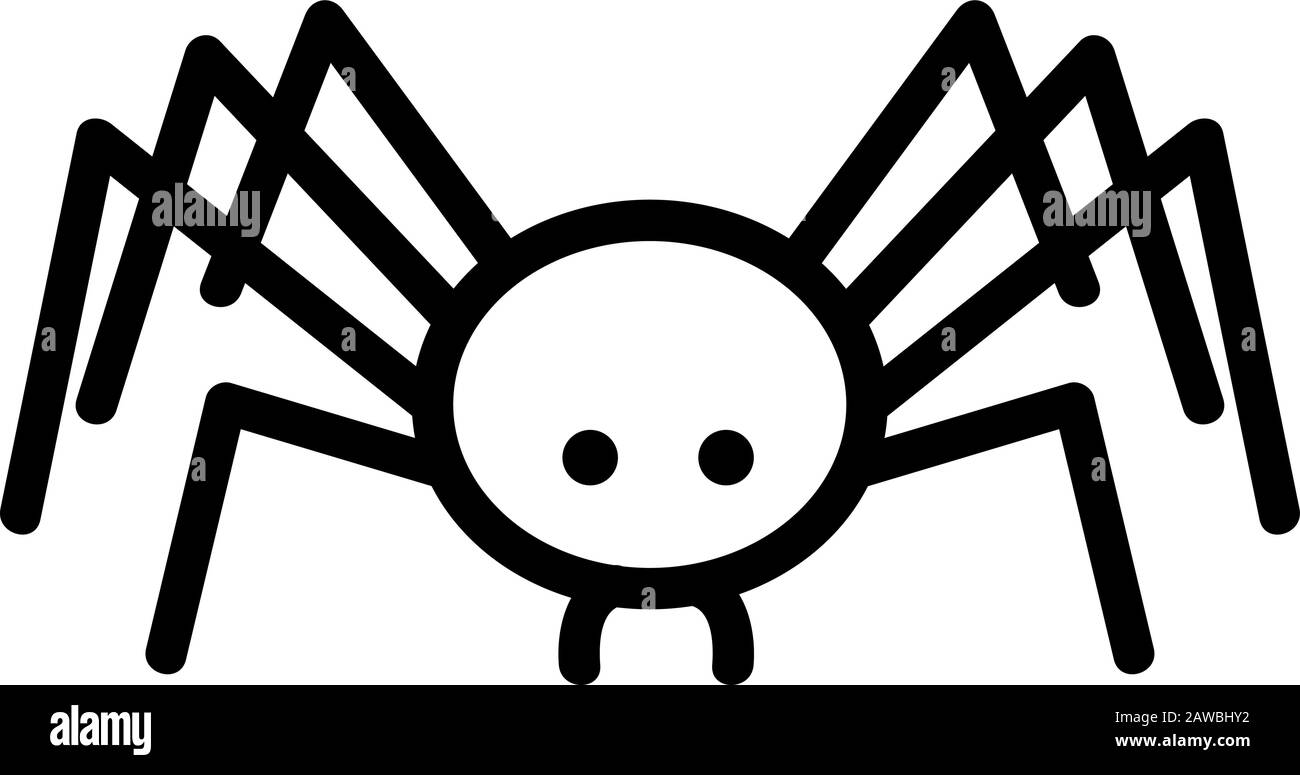 Icône araignée vecteur. Illustration symbole contour isolé Illustration de Vecteur