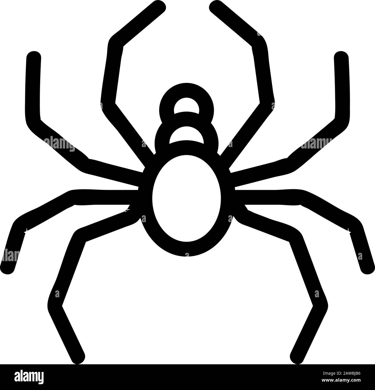 Icône araignée vecteur. Illustration symbole contour isolé Illustration de Vecteur