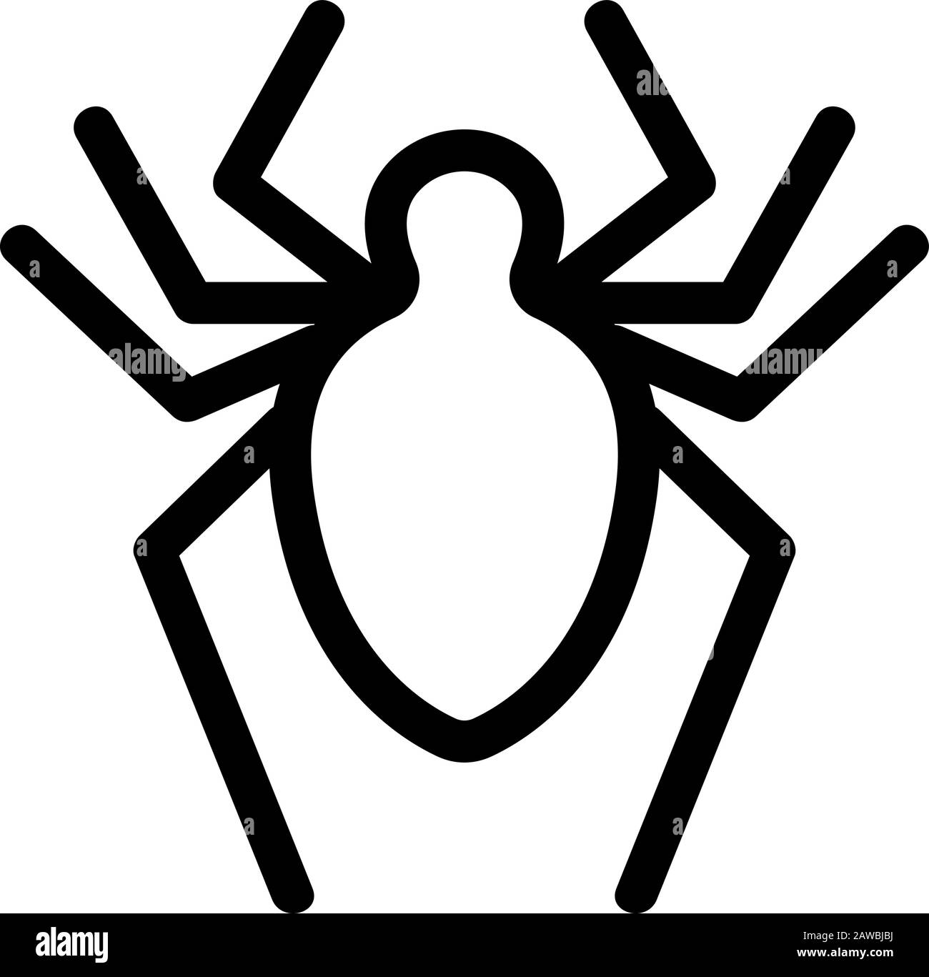 Icône araignée vecteur. Illustration symbole contour isolé Illustration de Vecteur