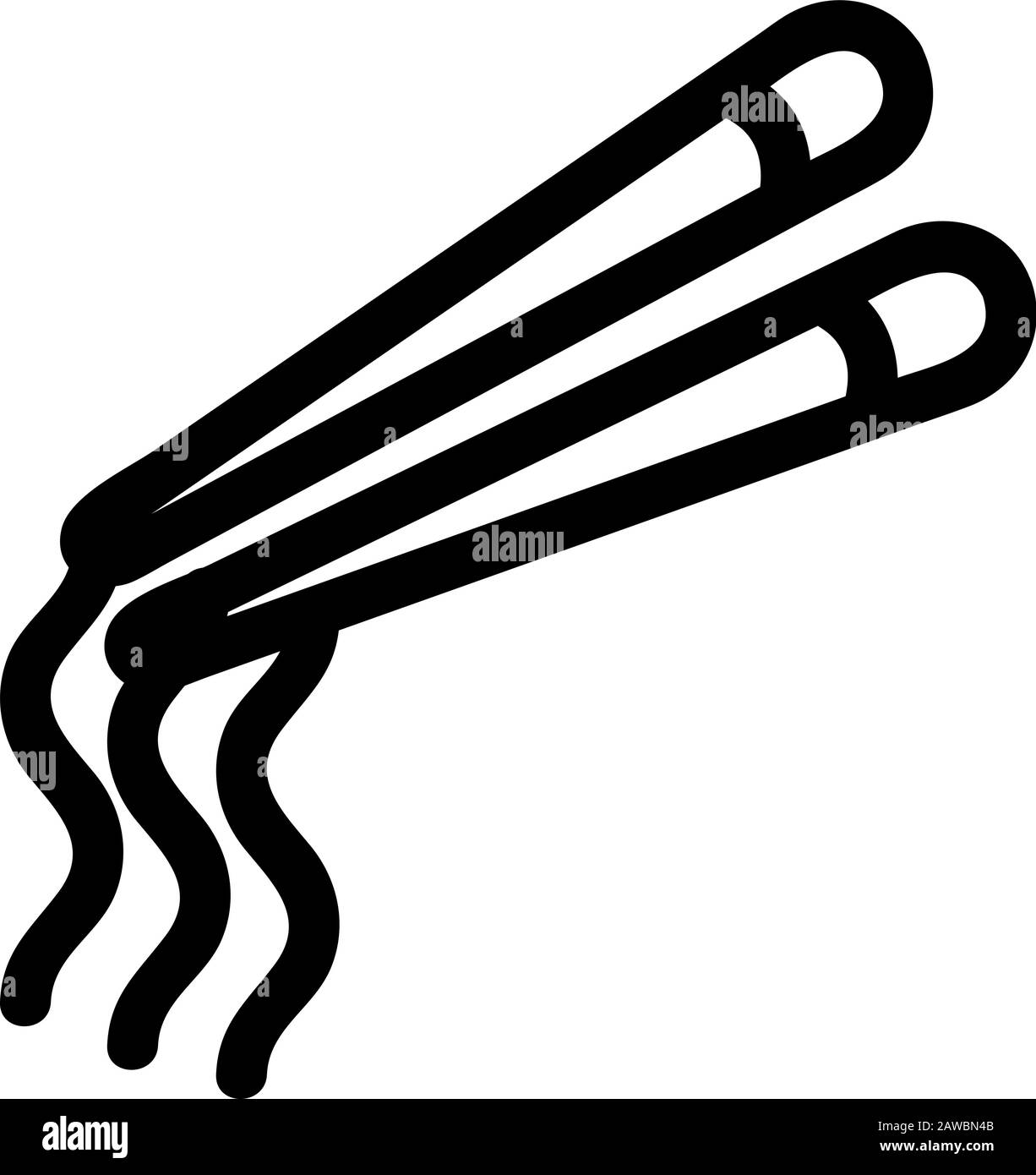 Vecteur d'icône ramen. Illustration du symbole de contour isolé Illustration de Vecteur