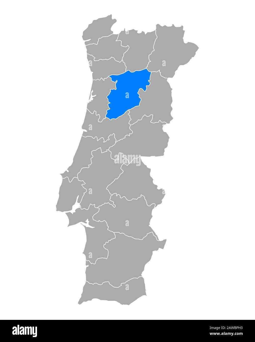 Carte de Viseu au Portugal Banque D'Images