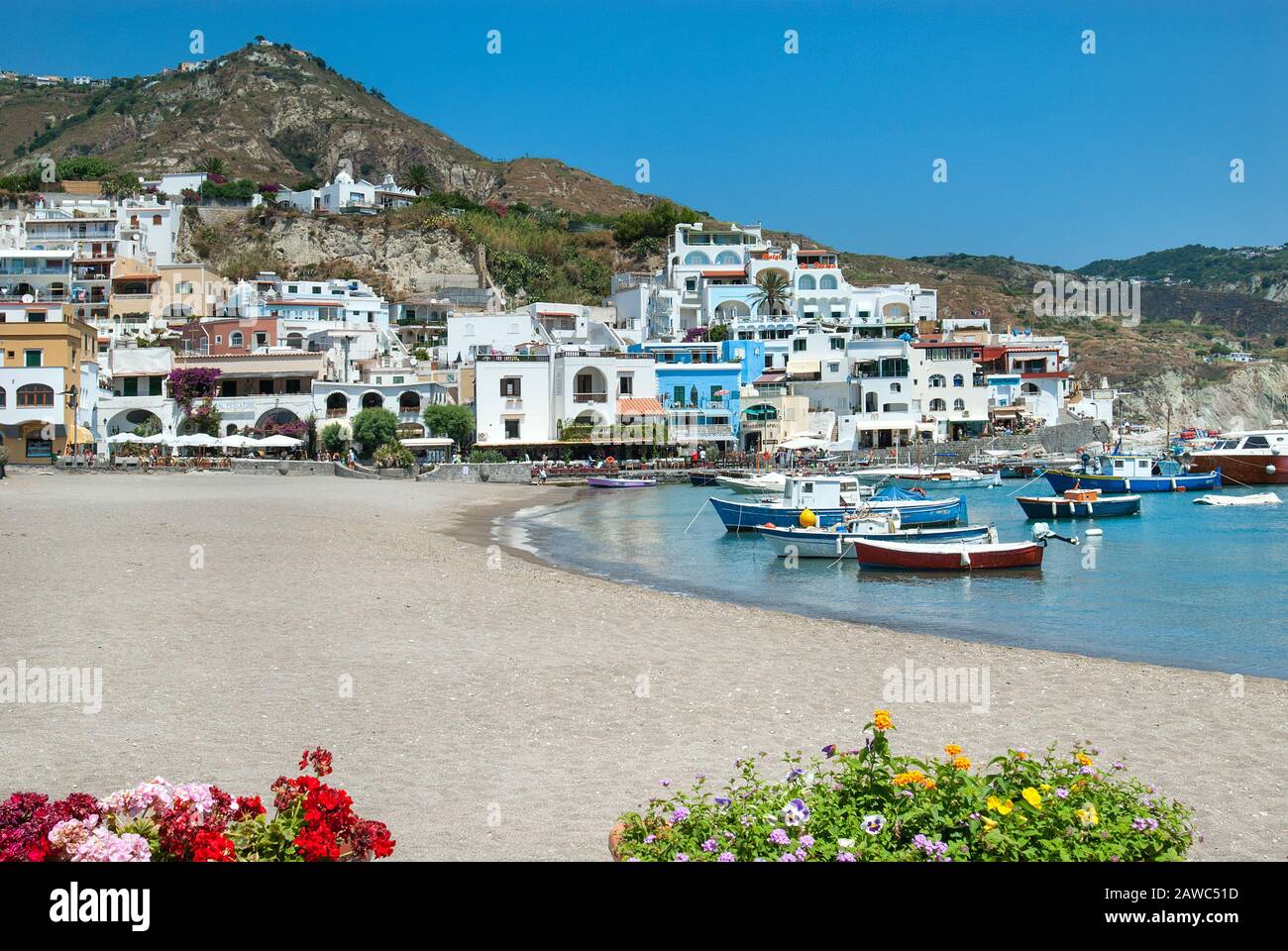 Chiaia Di Rose Beach, SanT' Angelo, Ischia, Neapolitan Riviera, Italie Banque D'Images