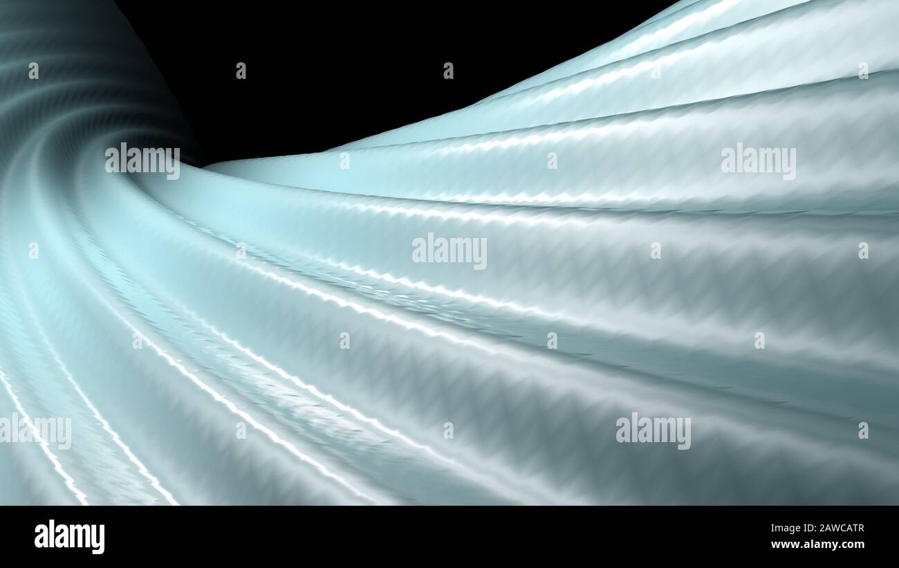 Surface ondulée bleue d'arrière-plan - illustration de rendu tridimensionnelle Banque D'Images