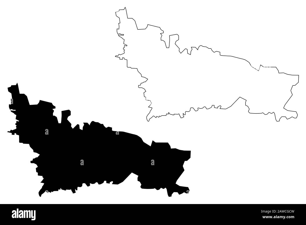 Nicosie City (République de Chypre, Chypre du Nord, île) illustration vectorielle, esquisse de griffonnage carte de Nicosie Illustration de Vecteur
