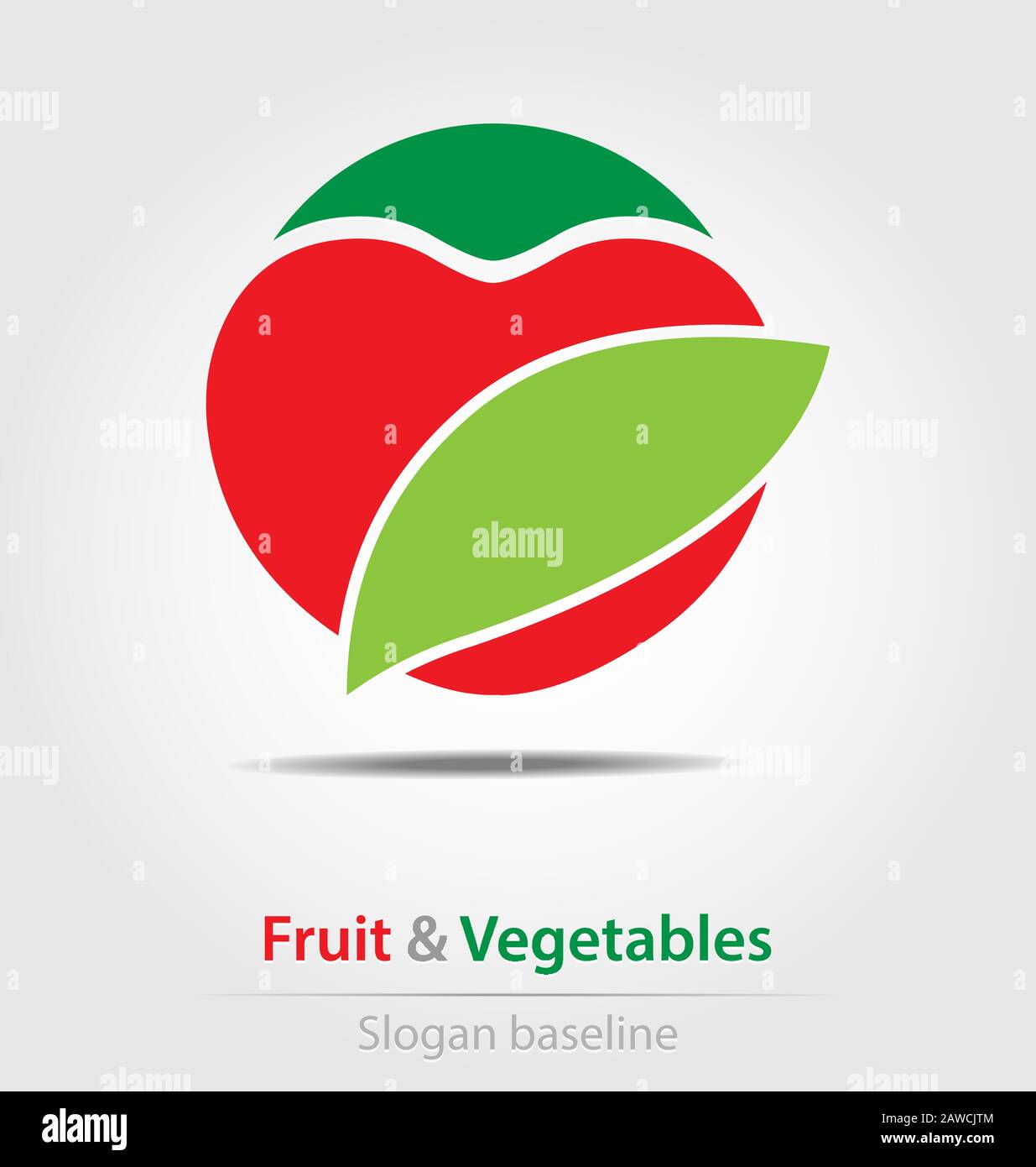 Icône/logo de couleur d'entreprise abstraite créé à l'origine Illustration de Vecteur