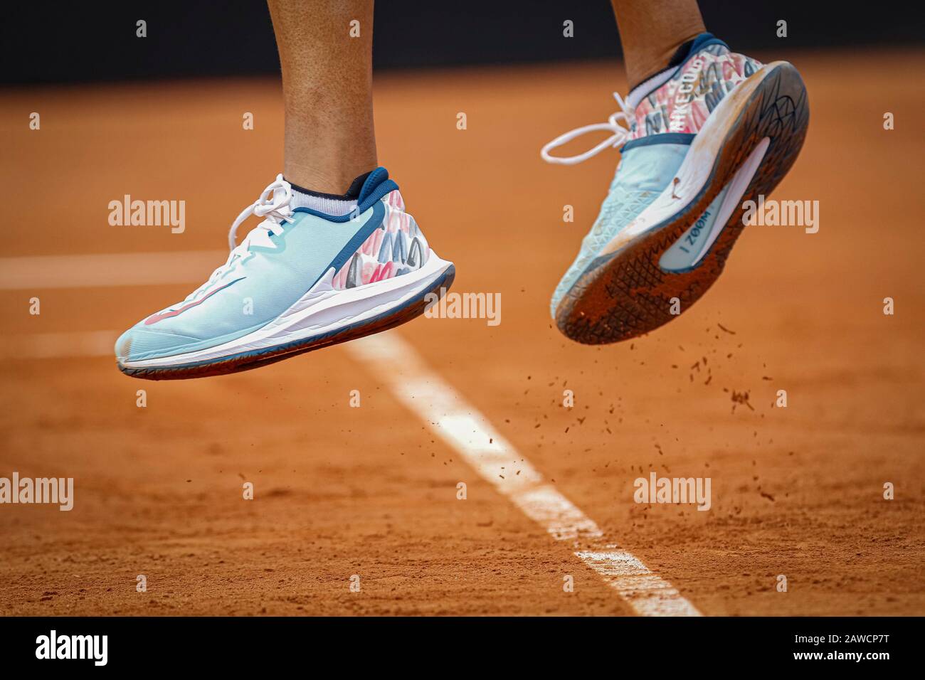 Carthagène, Espagne. 7 février 2020. Joueur espagnol, Sara Sorribes gagne à Naomi Osaka lors du premier match entre l'Espagne et l'équipe nationale du Japon pour FedCup BNP Paribas. Naomi Osaka pendant le match. Crédit: Abel F. ROS/Alay Live News Banque D'Images