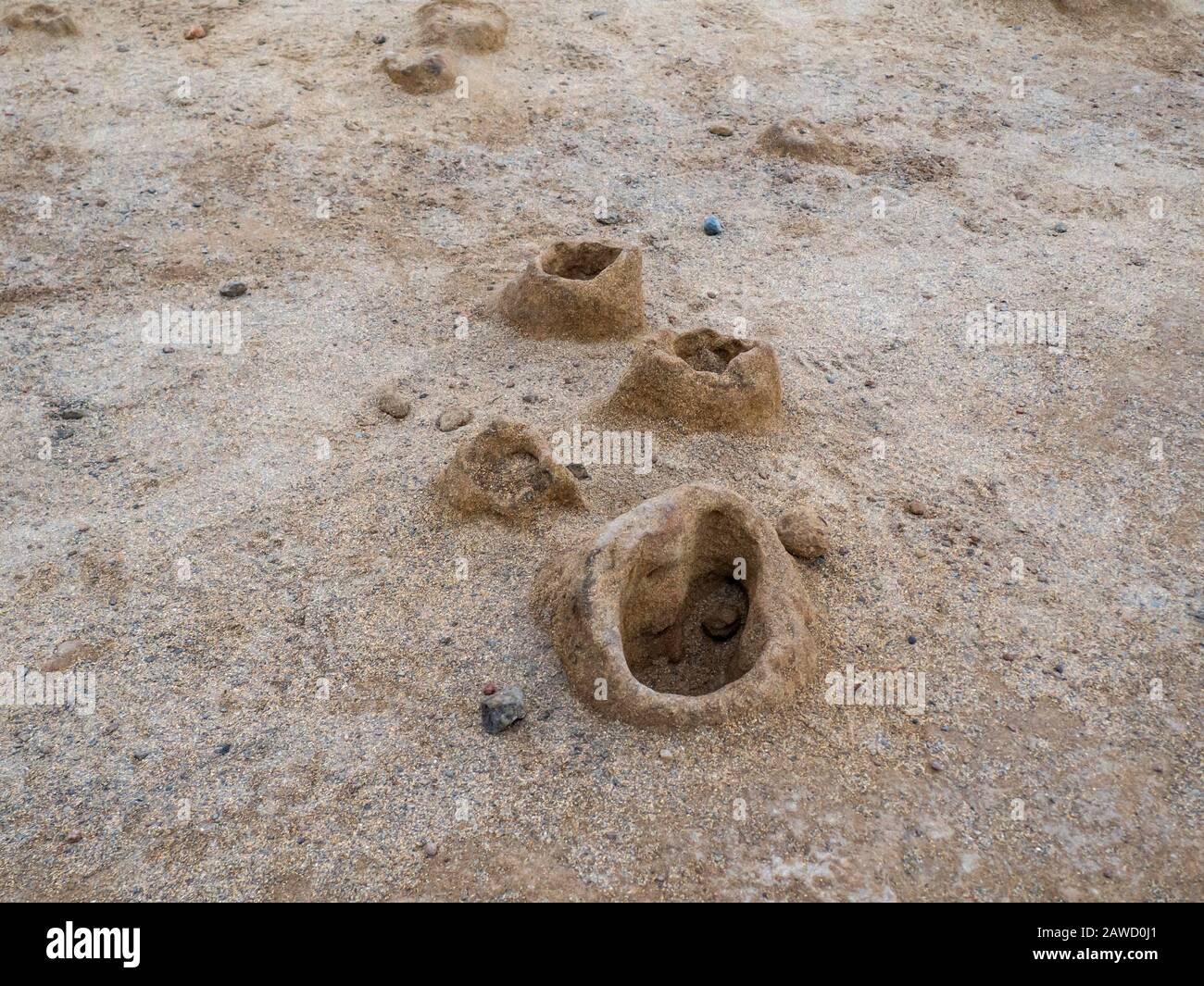 formations de sable de sédiments dans la plage Banque D'Images