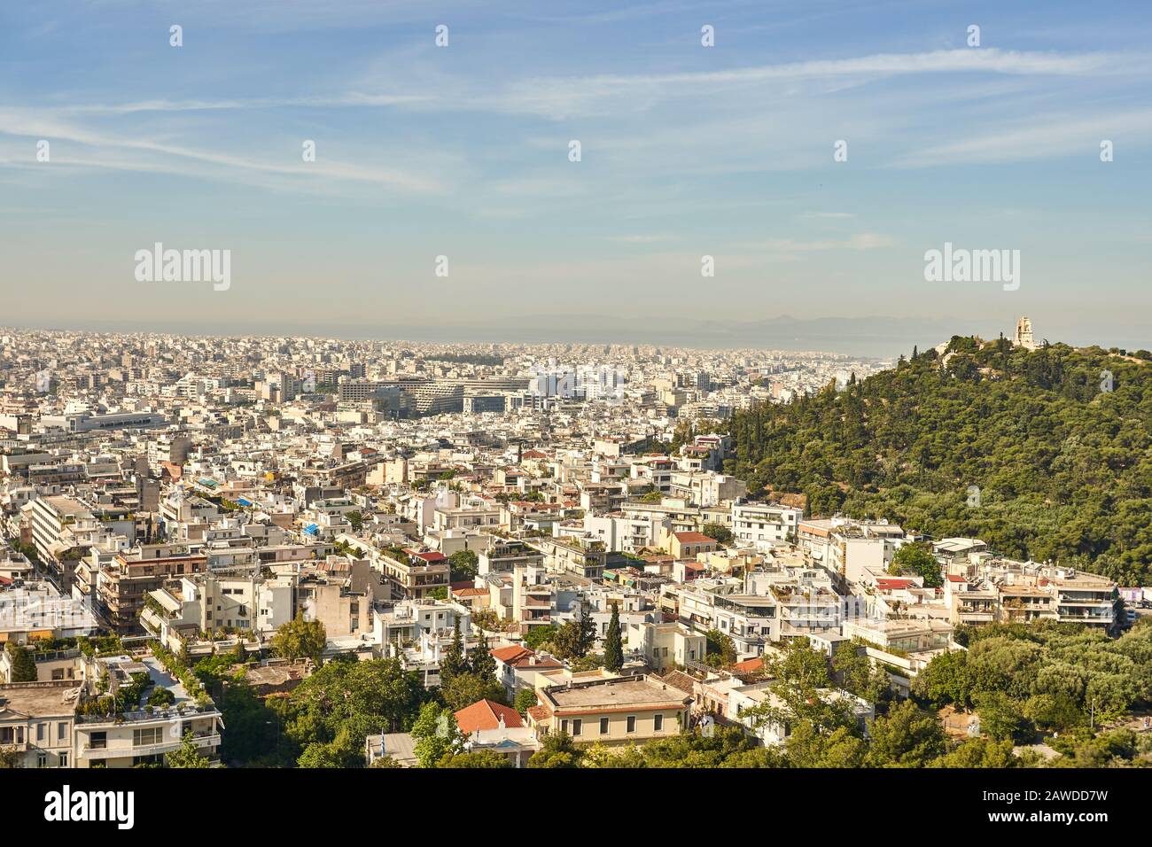 Vue sur la ville d'Athènes en Grèce en été Banque D'Images