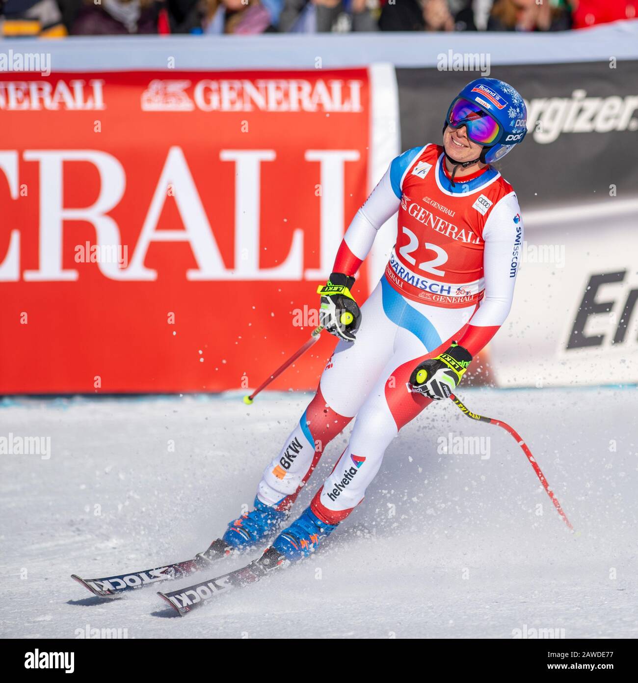 Garmisch Partenkirchen, Allemagne. 8 février 2020. Jasmine FLURY de Suisse AT - AUDI FIS SKI WORLD CUP 2019/20 Womans Downhill - Garmisch Partenkirchen le 8 février 2020 à Garmisch Partenkirchen, .(GER OUT) crédit: Thomas Reiner/ESPA/Alay Live News Banque D'Images