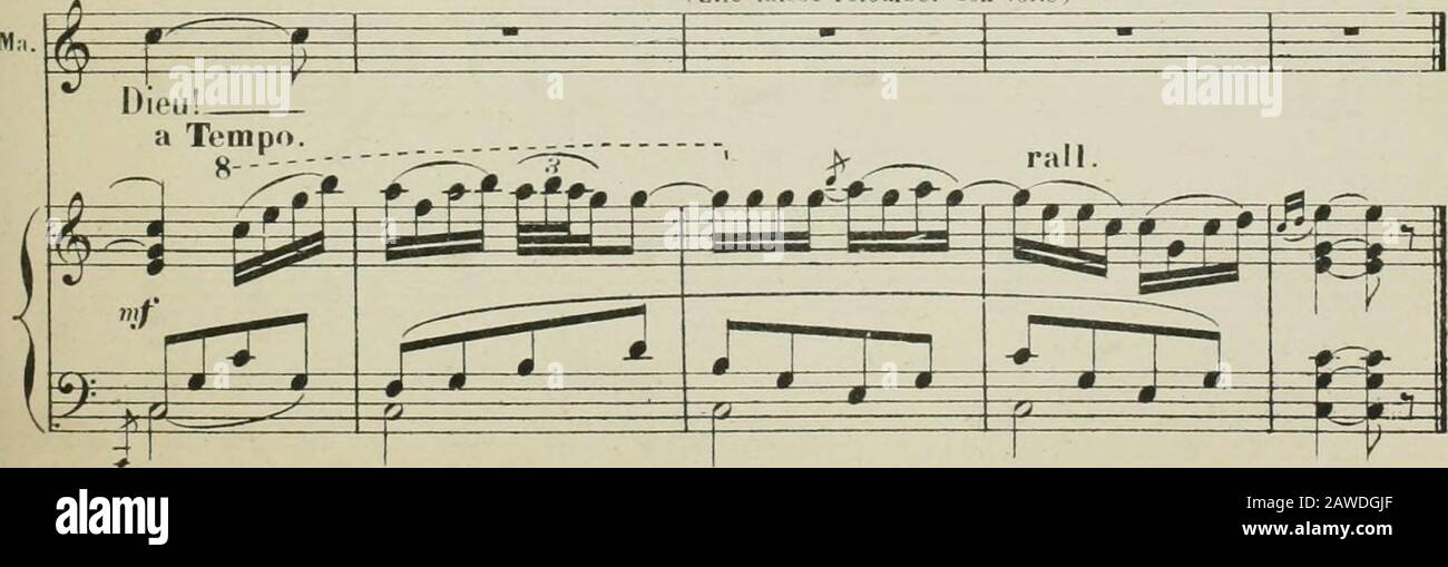 La statue; opéra en trois actes de JBarbier & MCarlèpartition chant et piano transcrite par Georges Bizet . $ ^^m Ma. Lollll. Ic I.l). .la . va . ne Qiii re .pari i m W ~m ^ TT pp m ^ <f=*= fi ji j) i j 1 ji i fnî i r^ M.-,. # • #-= 0 1». dans la nait où |)la. - ne le RE . projet gard . (EUR IUI ^m m p^^ t—* ^ ^ #—« •r- (elle laisse relomher son fils voile). (V.(i> 0,«li« 192 N 1«.MARGyAiNK. LIMITE AMGIAF». KALOUM-BAKOLCK. Si ) LH N L.T en (tu S.BASSES. PIANO. I SCÈNE ET ENSEMBLE. Andantiiio. W I (:I part) W *# ? JE fré.MISL Récit. 5531= g m^ À voLla >()ti 5¥è= § ^^ ? I S Aiidantin Banque D'Images