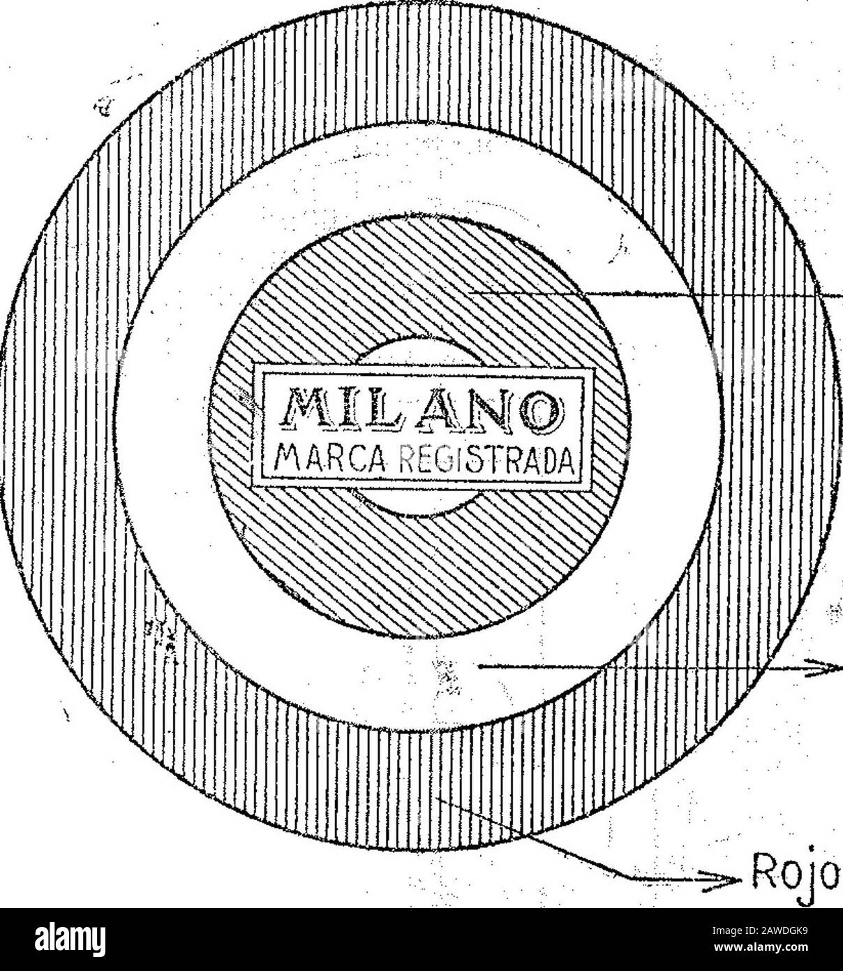 Boletín officiel de la República Argentina1919 1 ra sección . Verde Blanco Ma-vo 23 de 1919. -- Normando Fe rrari.cüeiW de la clase 14. — Aviso N.° 3683. Para distinguir crème par»E-2 junior y-6 junior. ACIA K» 671^7 Banque D'Images