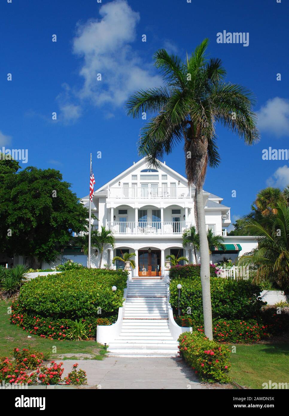 Historique collier Inn, sur l'île d'Useppa, une île privée réservée aux  membres dans le sud de la Floride Photo Stock - Alamy