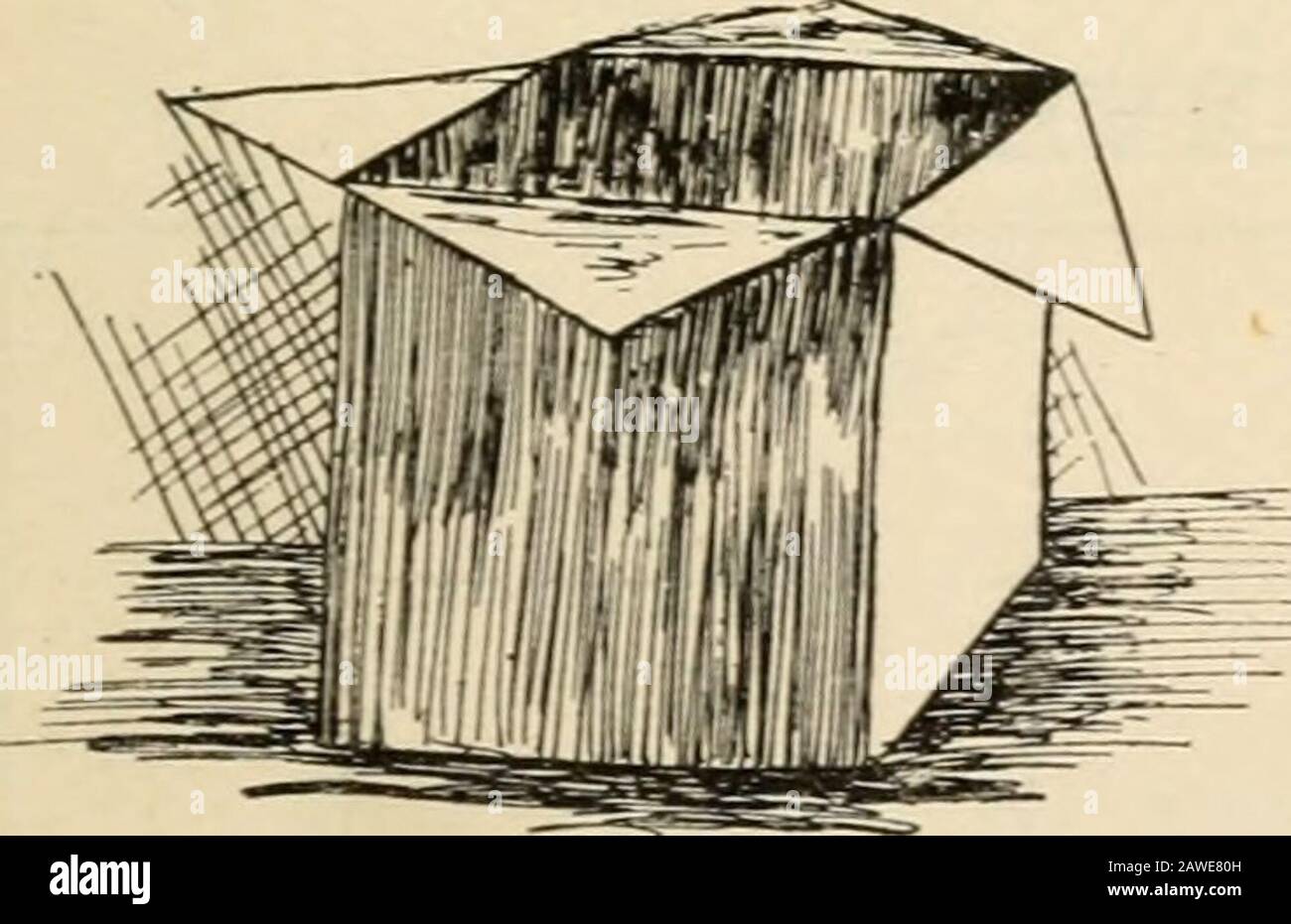 Travail constructif; . Procéder comme dans l'exercice CXXXIII. Couper le carré de chaque triangle qui pend sur le côté.Ceci forme les deux points à la place d'un comme dans ExerceXXXIII. EXERCICE CXXXV. Panier ou boîte à bonbons.. Y. 4 JX & .:;   5 w/  .1 i e matériau: Carré de papier dessin ou de bristolboard pliable. Plier le carré en seize pièces égales.plier la comer avant gauche au point A. 113 arrière droit à b. Coin arrière gauche à c. Coin avant droit à d. Couper les triangles i, 2, 3 et 4. Attacher les coins et replier les triangles sur les bords supérieurs des côtés. Pour coller des coins, laissez le rabat à coller lors de la découpe tri-ang Banque D'Images