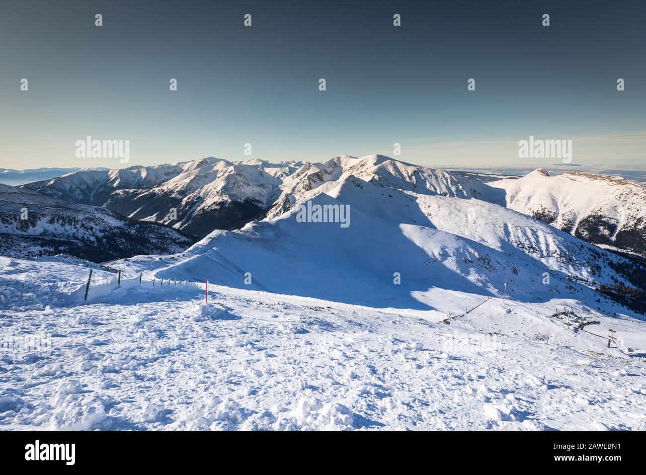 La montagne l'hiver en Pologne à partir de Tatras - Kasprowy Wierch Banque D'Images
