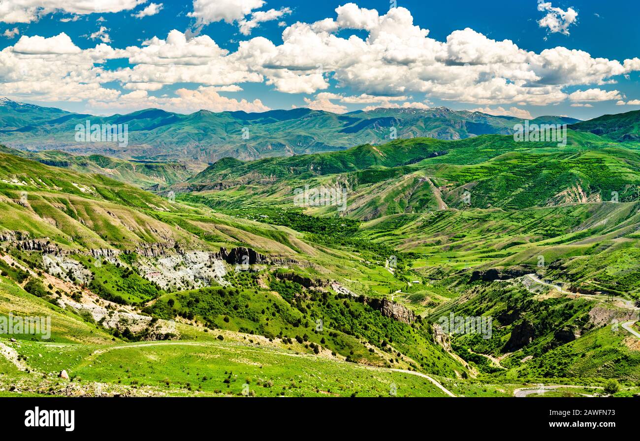 Paysage de Caucasie au col de Vardenyats en Arménie Banque D'Images