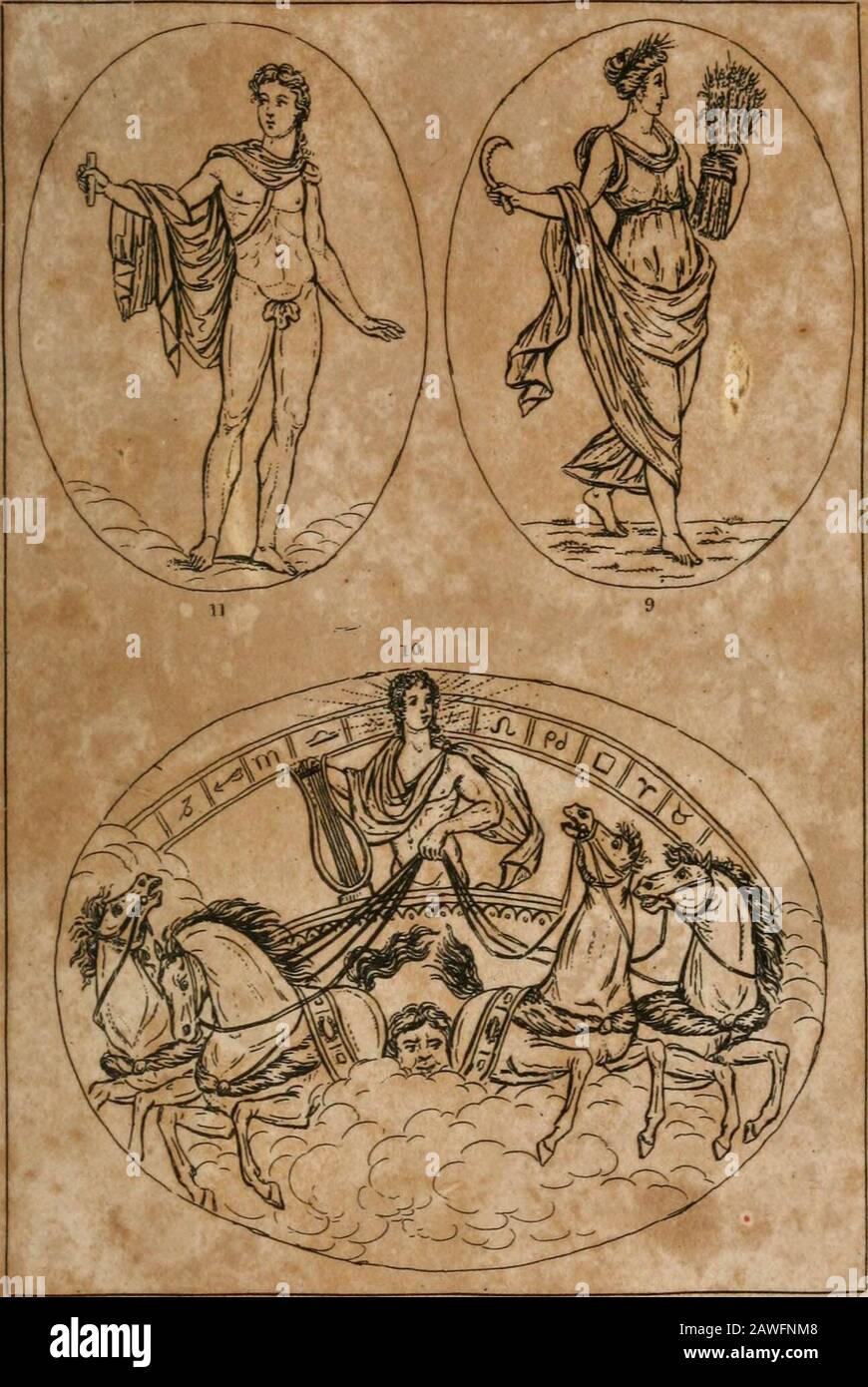 Un catéchisme de la mythologie; contenant une histoire offide des dieux et des héros héatens, indispensable à une connaissance correcte des poètes anciens et des classiques: Avec 75 gravures qui est ajouté, La mythologie de l'Europe du Nord, traduite des Français .. . PLAQUE J I. 5. Vesta. 6. Jupiter. 7. Prométhée. 8. Juno. PLAQUE III 9. Ceres. 10. Phoebus ou le dimanche 11. Apollo N. M.. PLAQUE IV 12. Clio. 13. Thalia. 14. Melpomène. 15. Euterpe. 16. Terpsichore. 17. Erato. 18. Polyhymnia. 19. Urania. 20. Calliope. PI. IV Banque D'Images